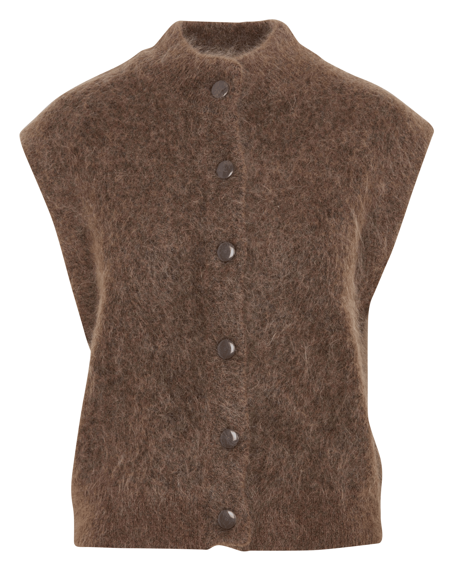 Gilet droit en mohair mélangé MAISON 123