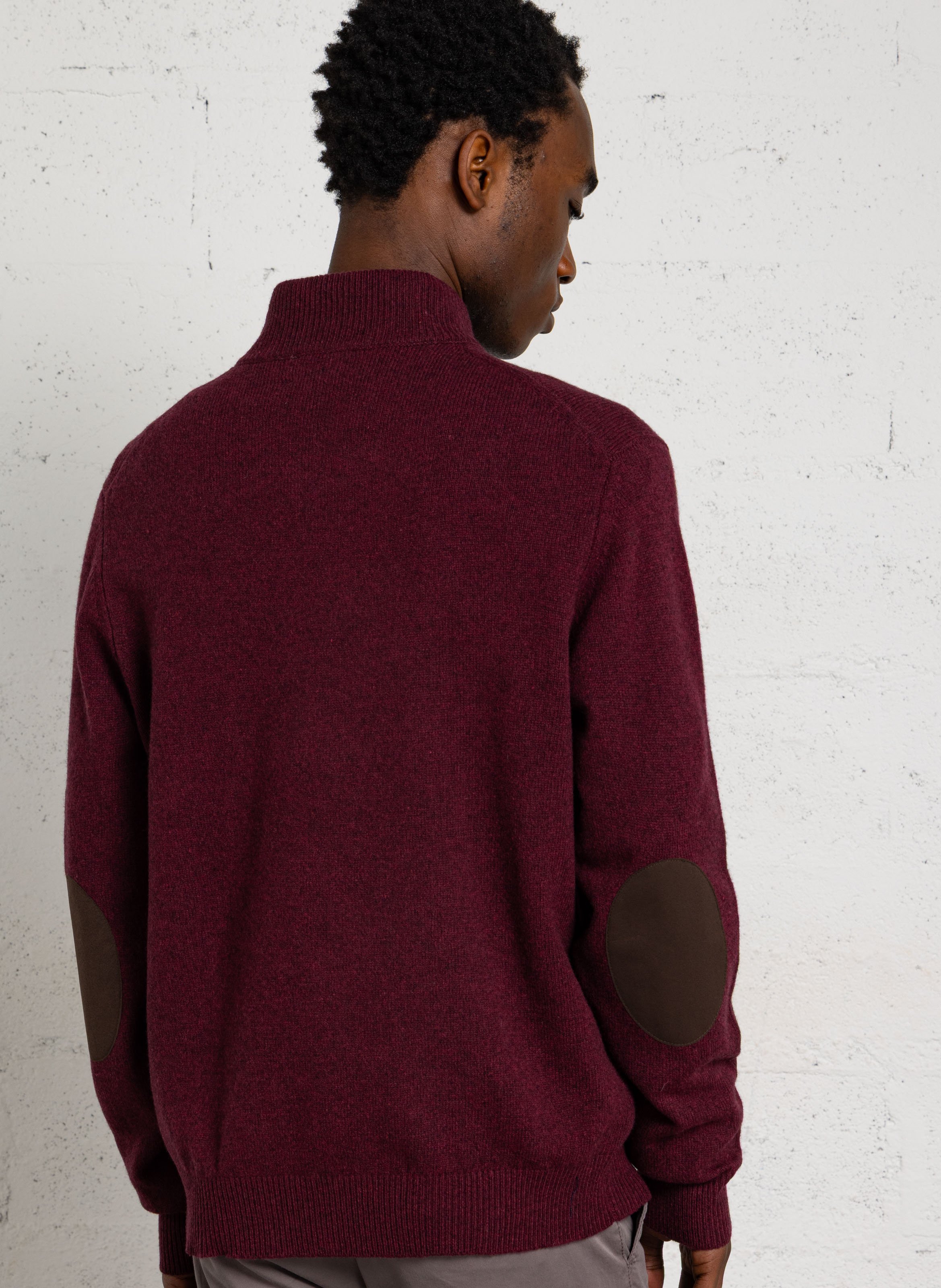 Pull droit col camionneur en laine HACKETT Rouge