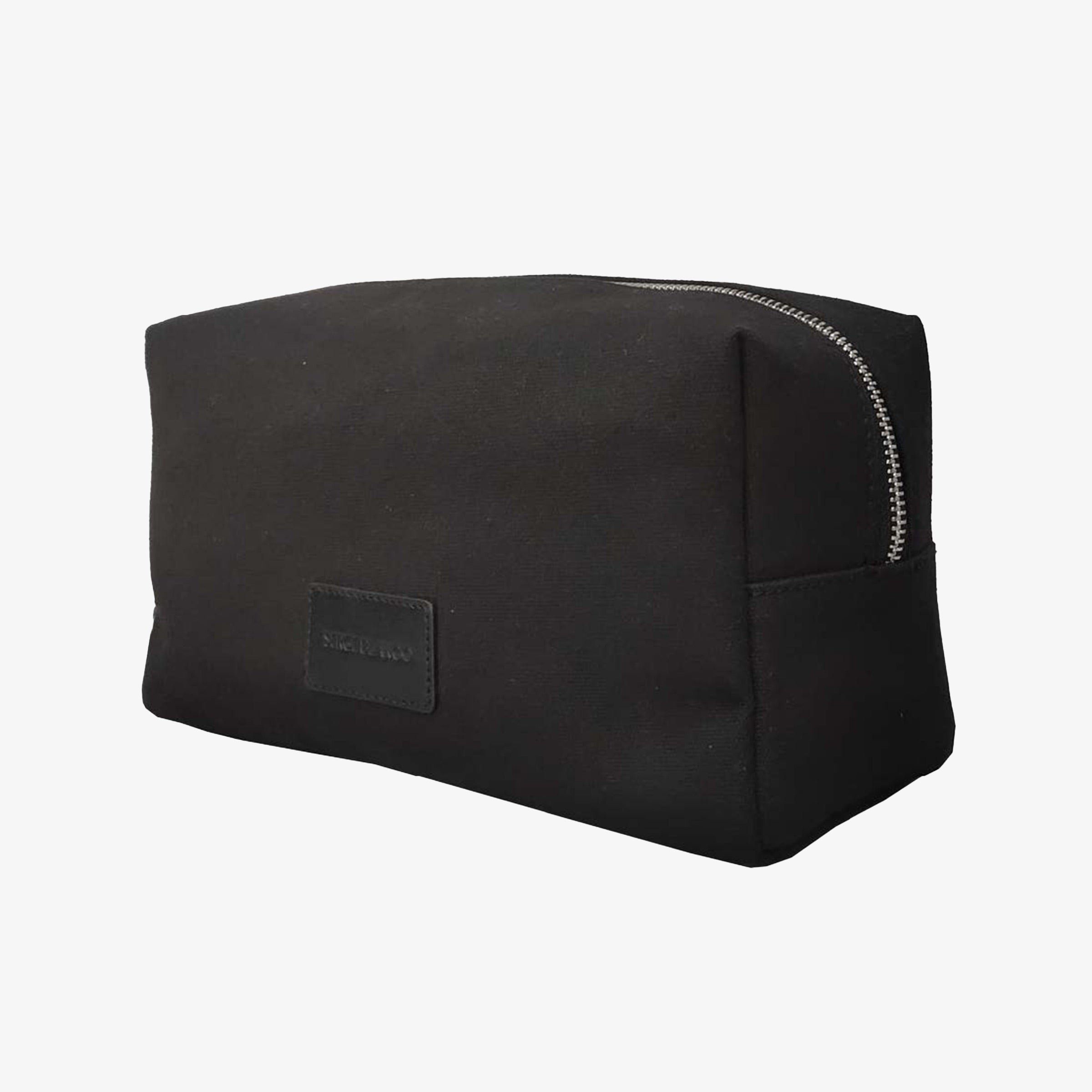 Leather and canvas toiletry bag SERGE BLANCO Black