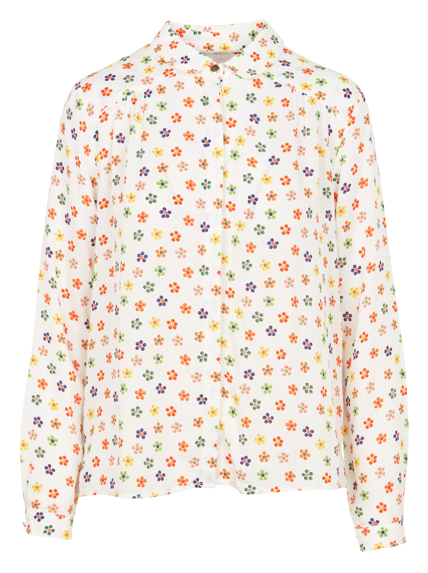 Chemisier col classique imprimé SOI PARIS Blanc