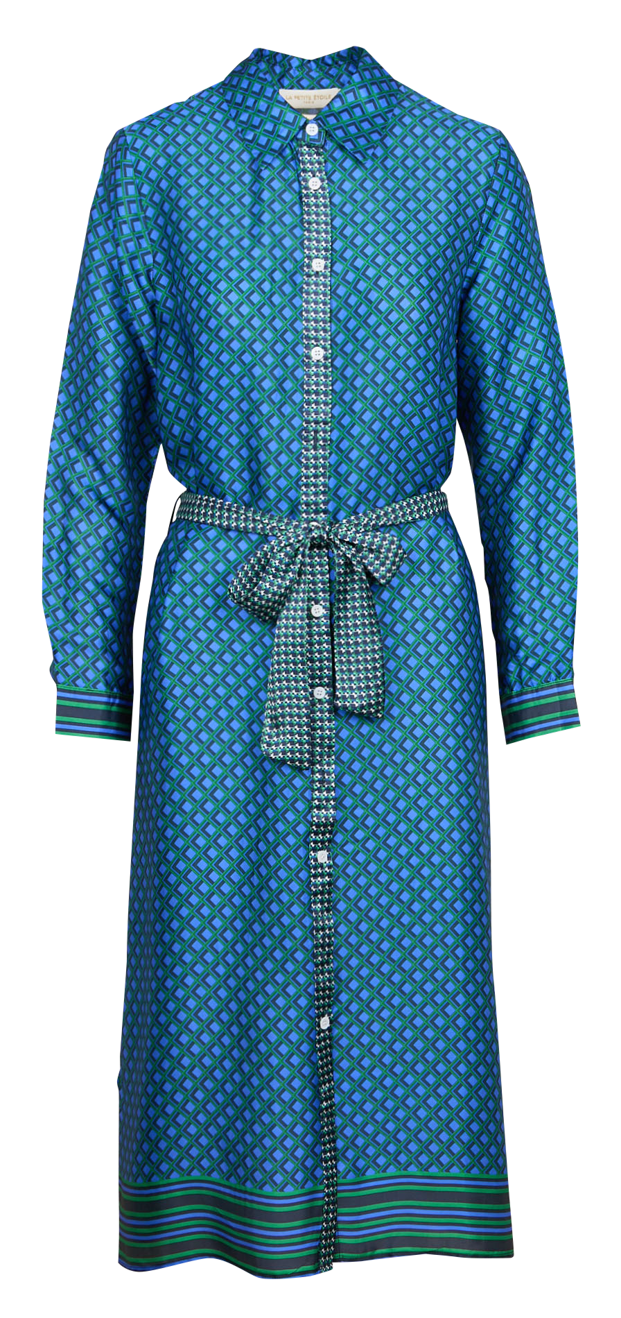 Halflange jurk met print LA PETITE ETOILE Groen