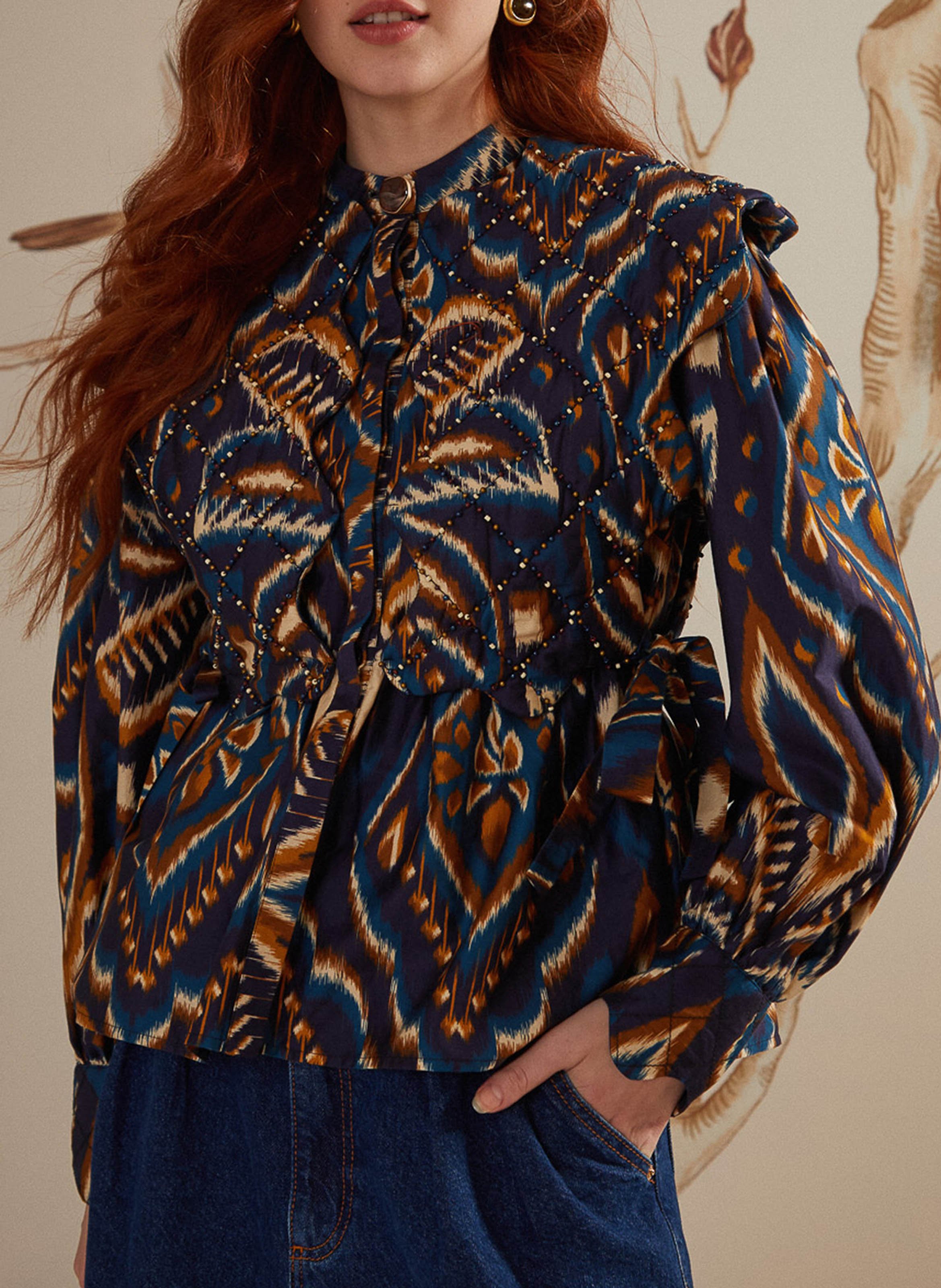 Quilted blouse FARM RIO Multicolored