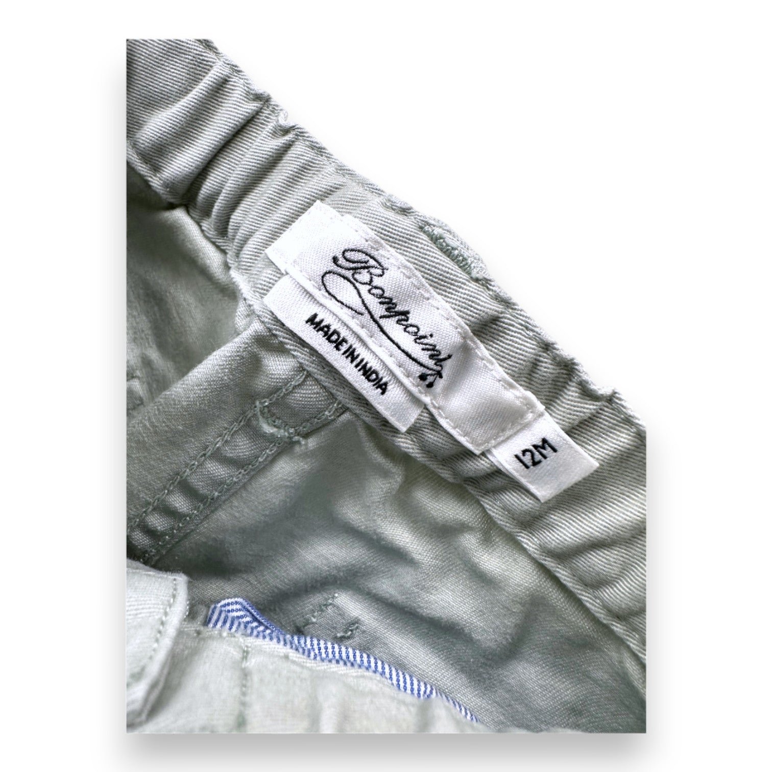 Green baby pants - 12 months BONPOINT - Seconde Main Green
