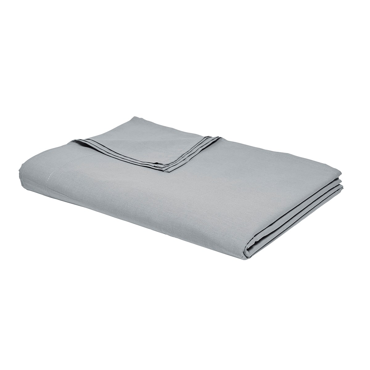 Flat sheet for bed in plain cotton TODAY LINGE DE MAISON Grey