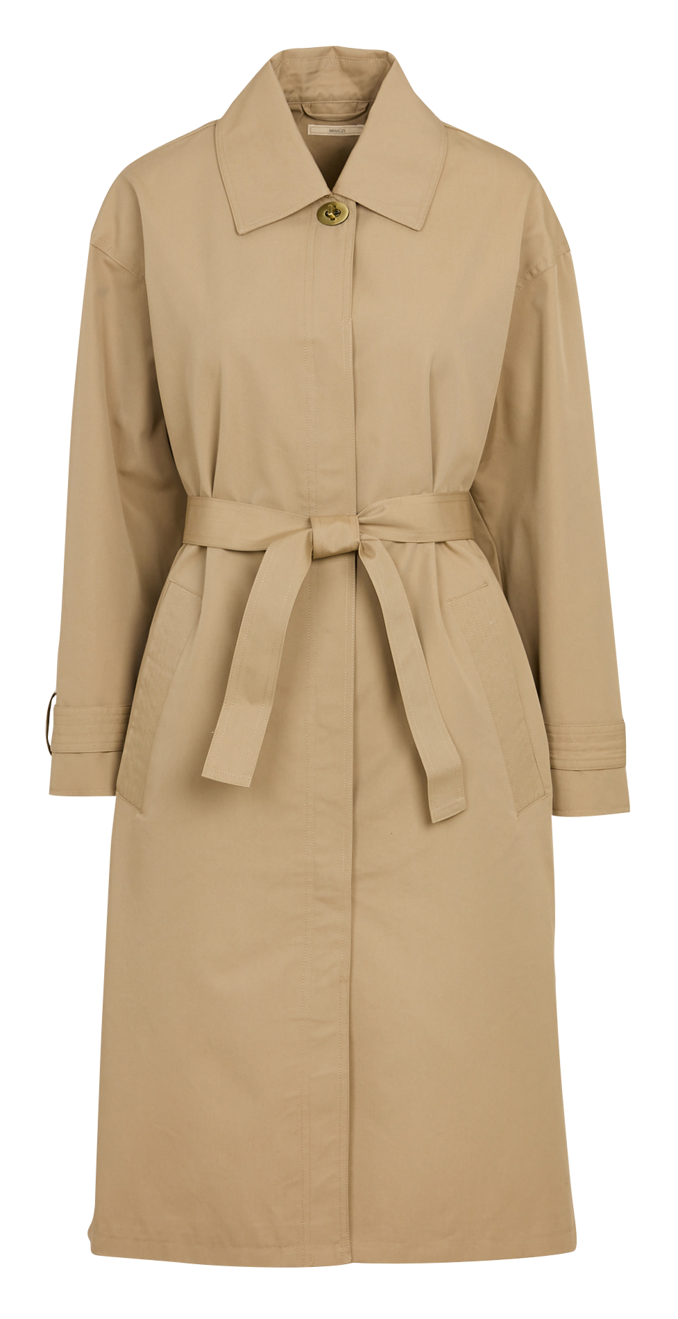 Long cotton-blend trench SESSUN Beige