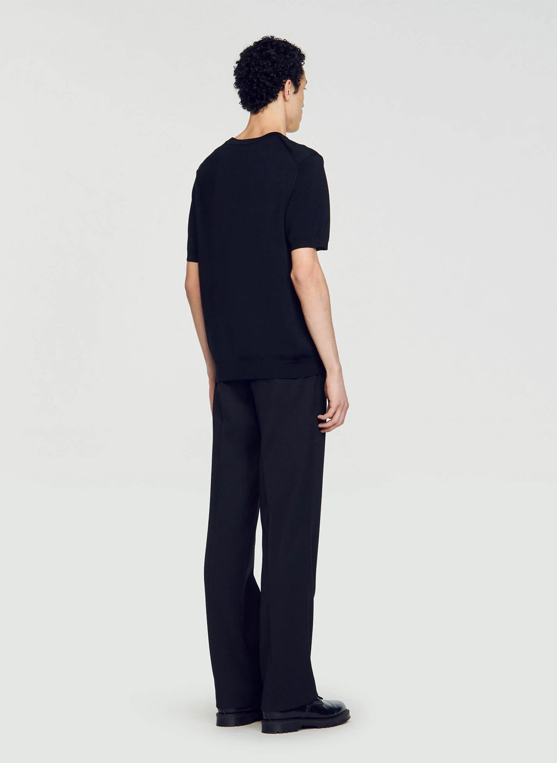 Regular-fit round-neck T-shirt SANDRO Black