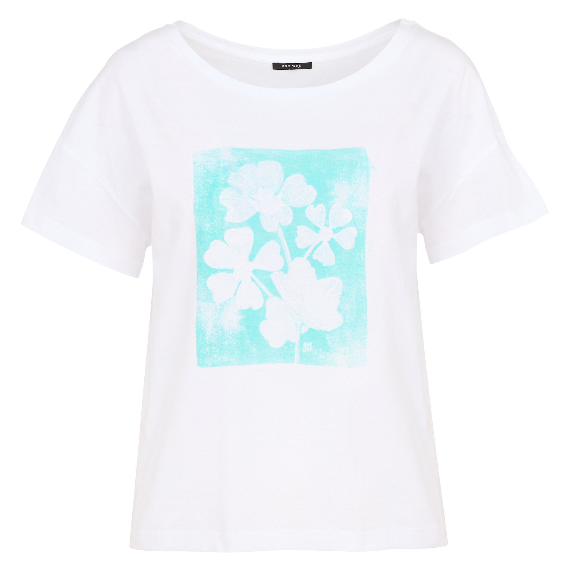 Camiseta estampada recta ONE STEP Blanco
