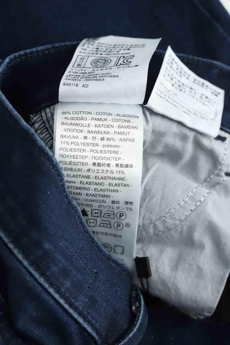 Cotton skinny jeans LEVI'S - Seconde main Blue