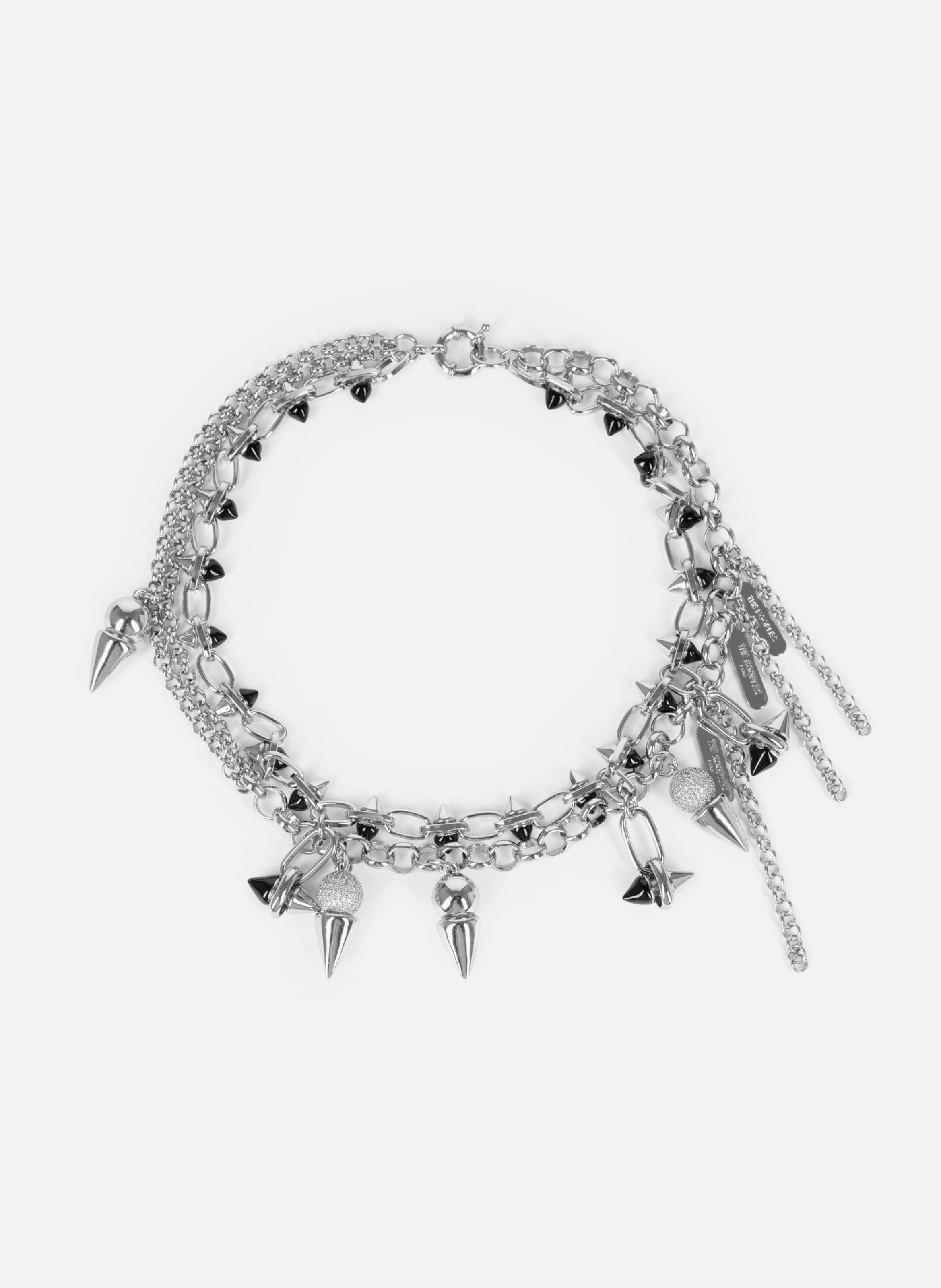 Double-row spiked necklace THE KOOPLES Grey
