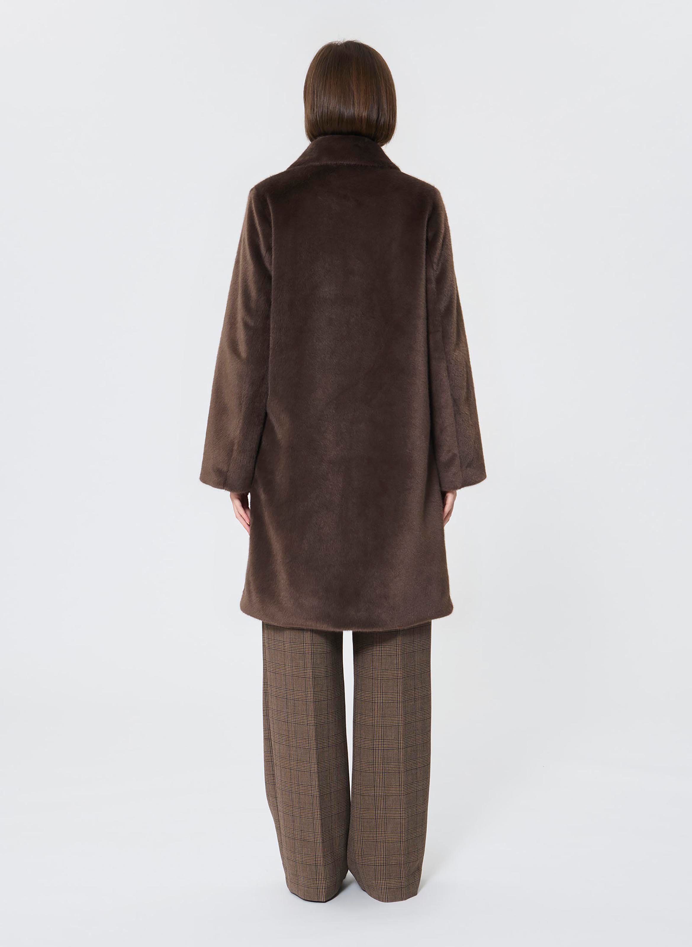 Faux fur coat TARA JARMON Brown