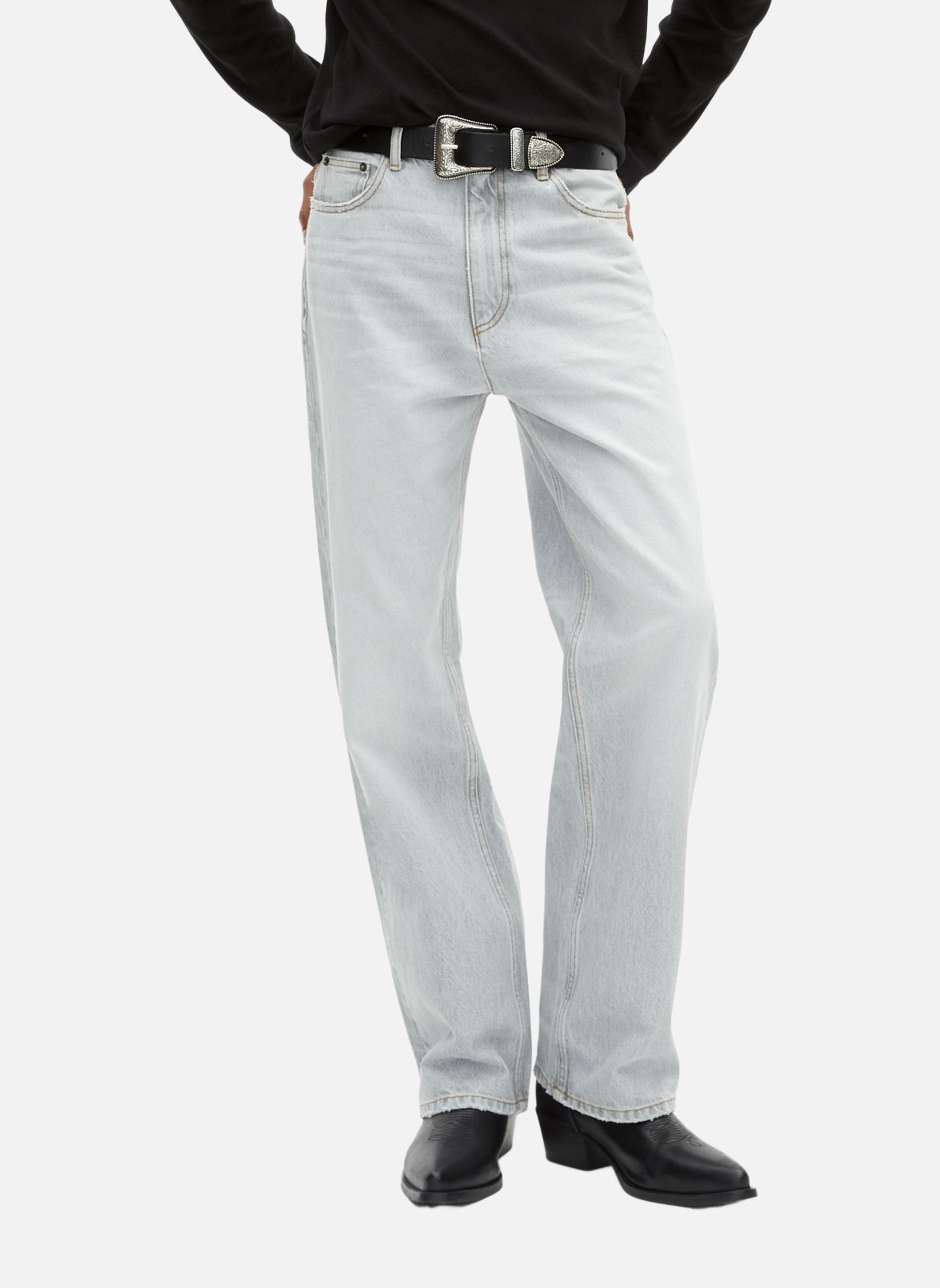 - Straight-leg jeans
- 5 pockets
- Straight cut
- Faded effect THE KOOPLES Grey