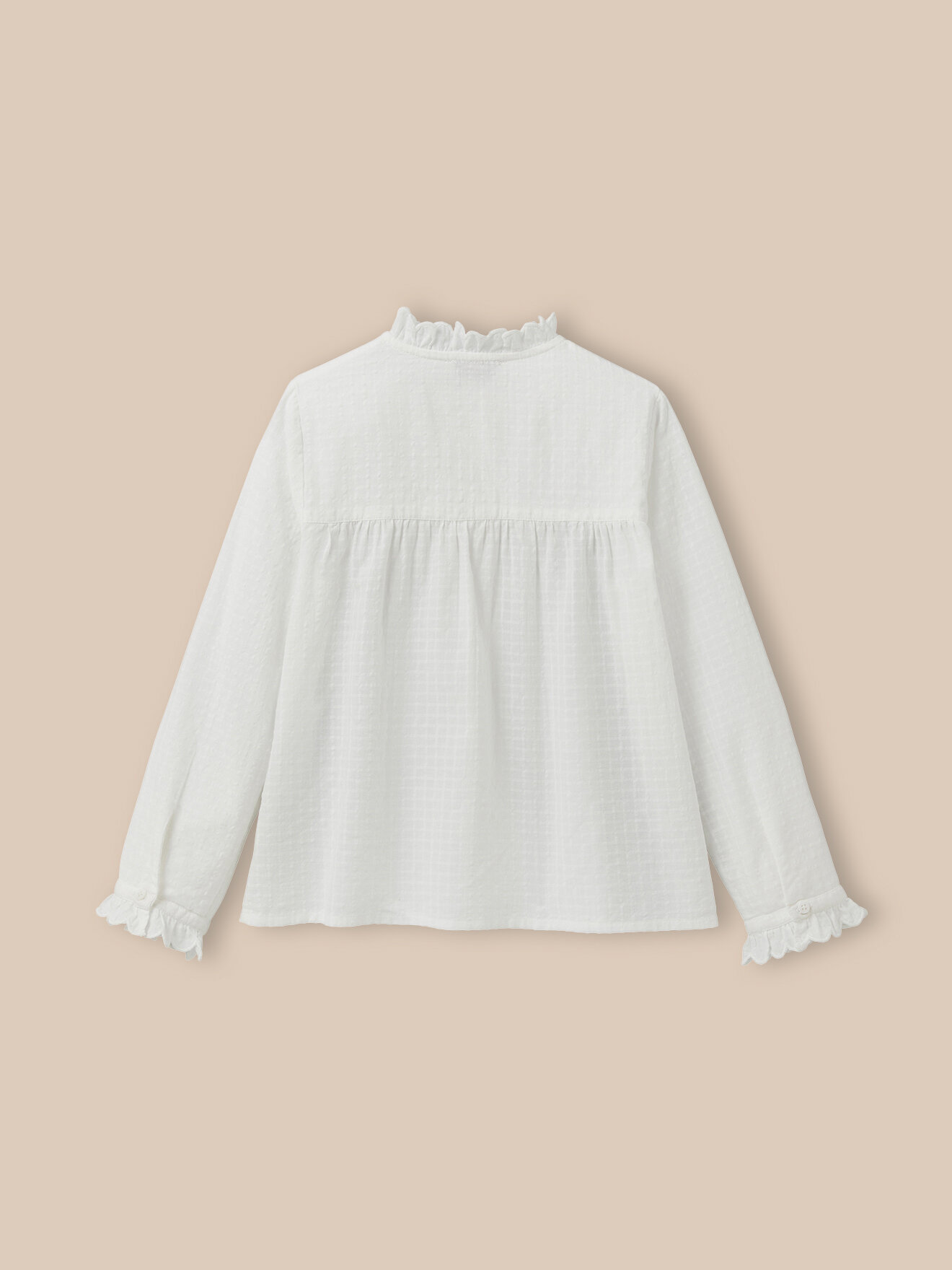 Shirt with ruffles CYRILLUS White