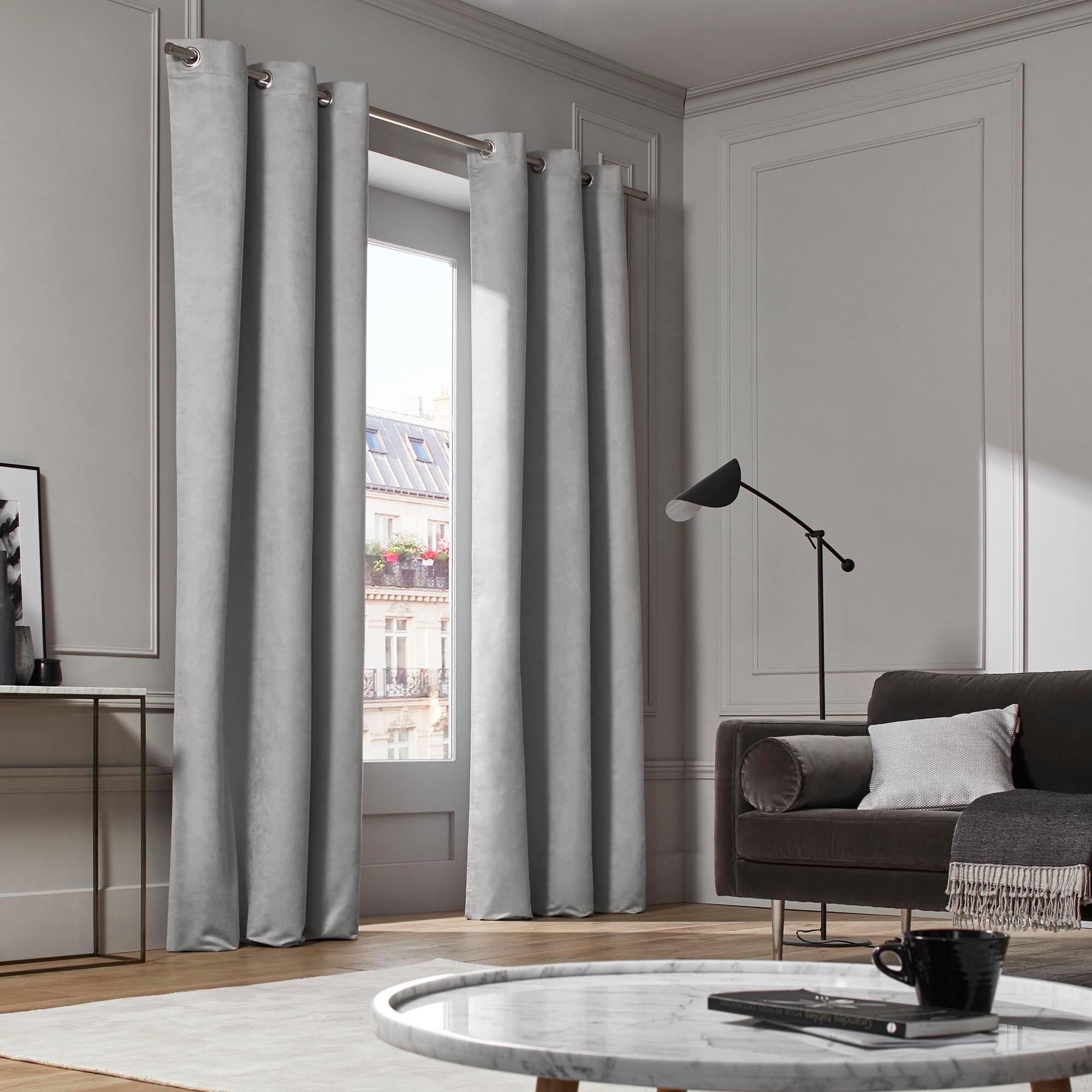 Curtain with eyelets MADURA Grey