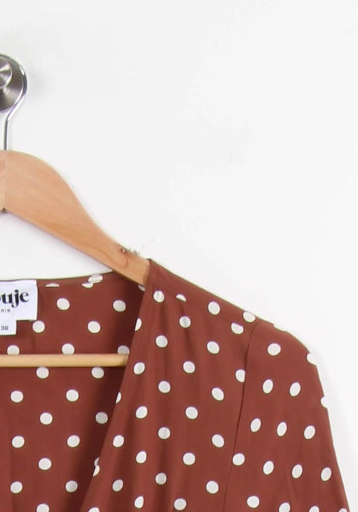 Midi dress ROUJE - Seconde Main Brown