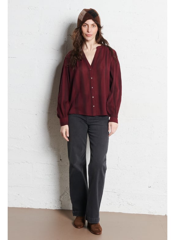 Cotton-blend wide-leg jeans - Look 6