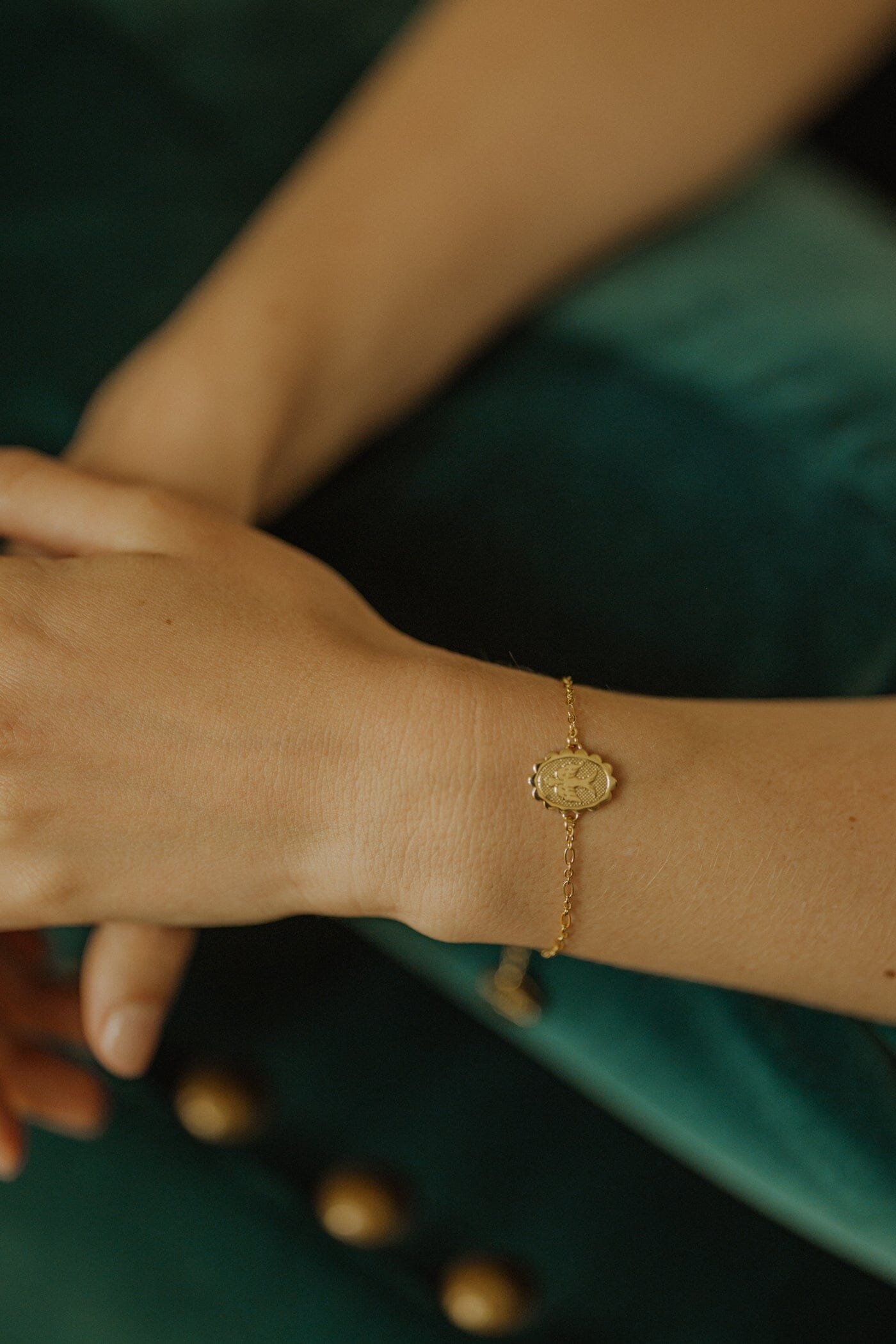 Dove gold-plated bracelet MONSIEUR SIMONE Golden