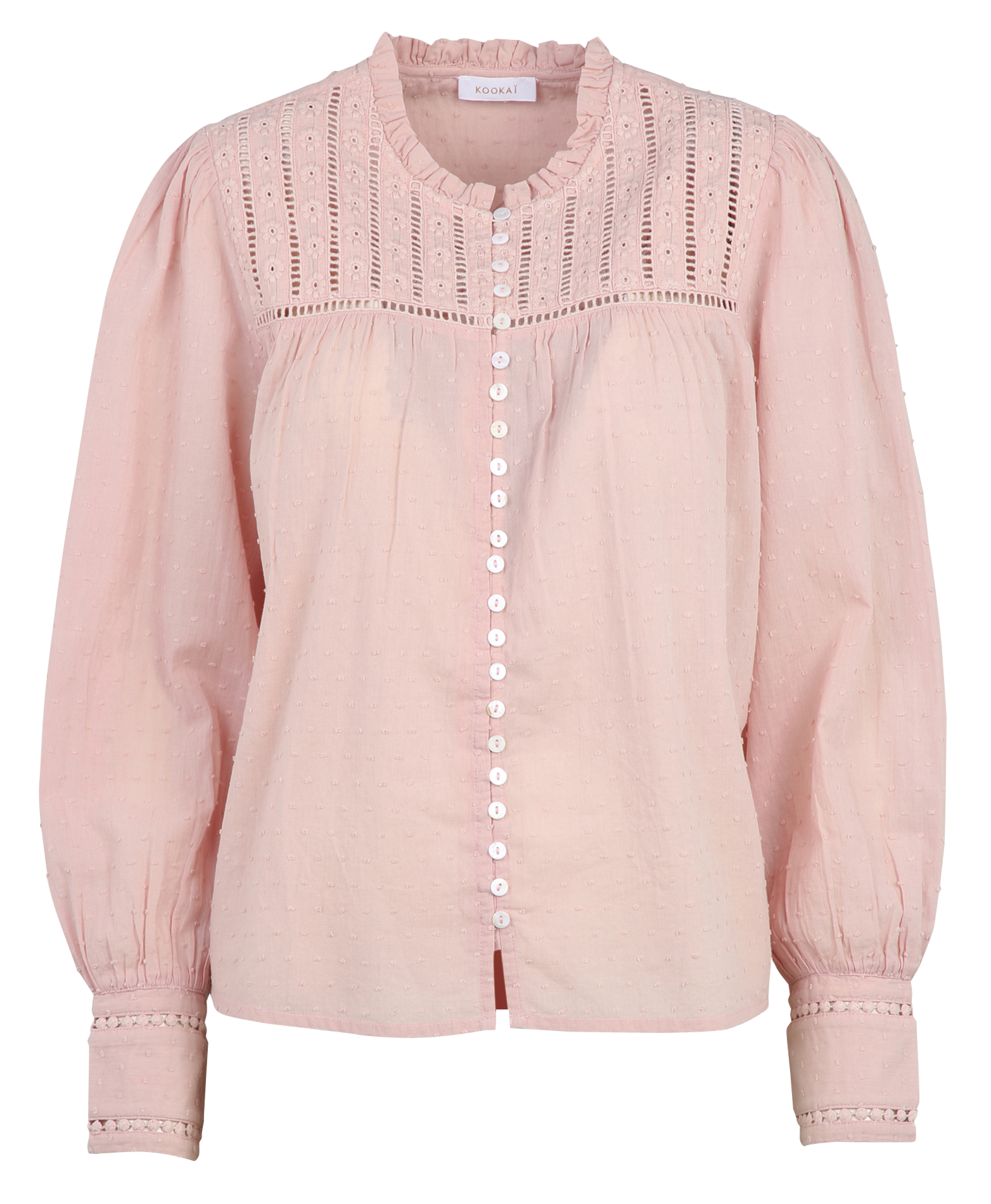 Rechte katoenen blouse KOOKAI Roze