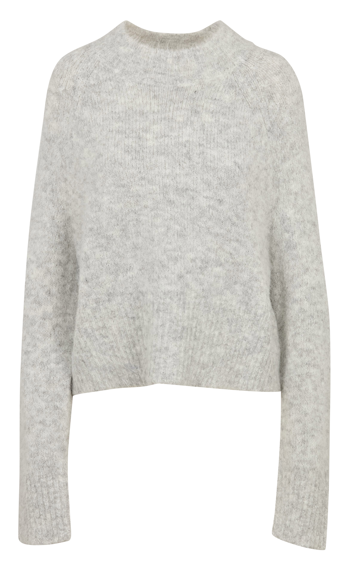 Loose-fit knit-blend sweater with round neck SEE U SOON Silver