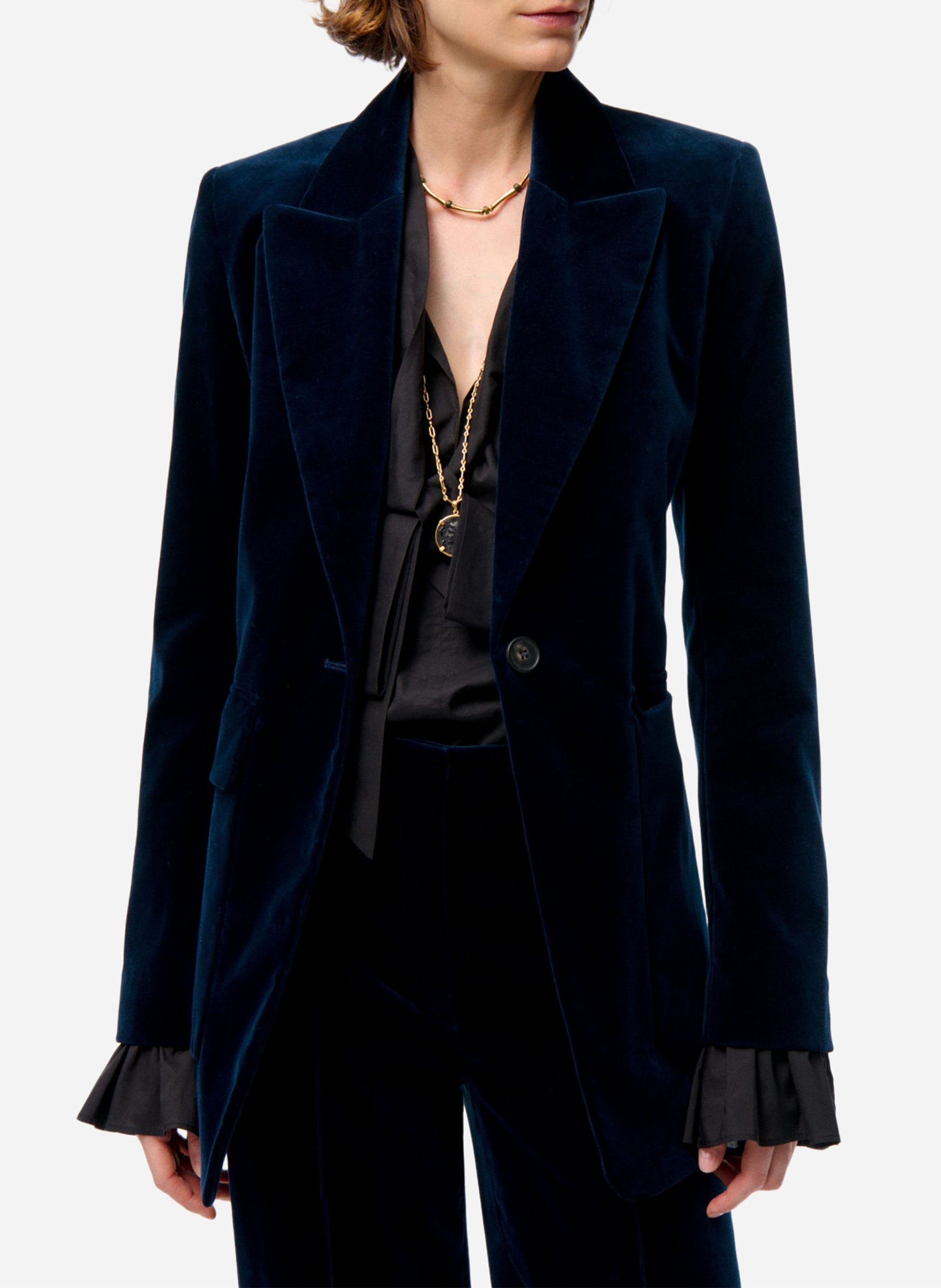 Cotton-blend jacket with tailored collar VANESSA BRUNO Black