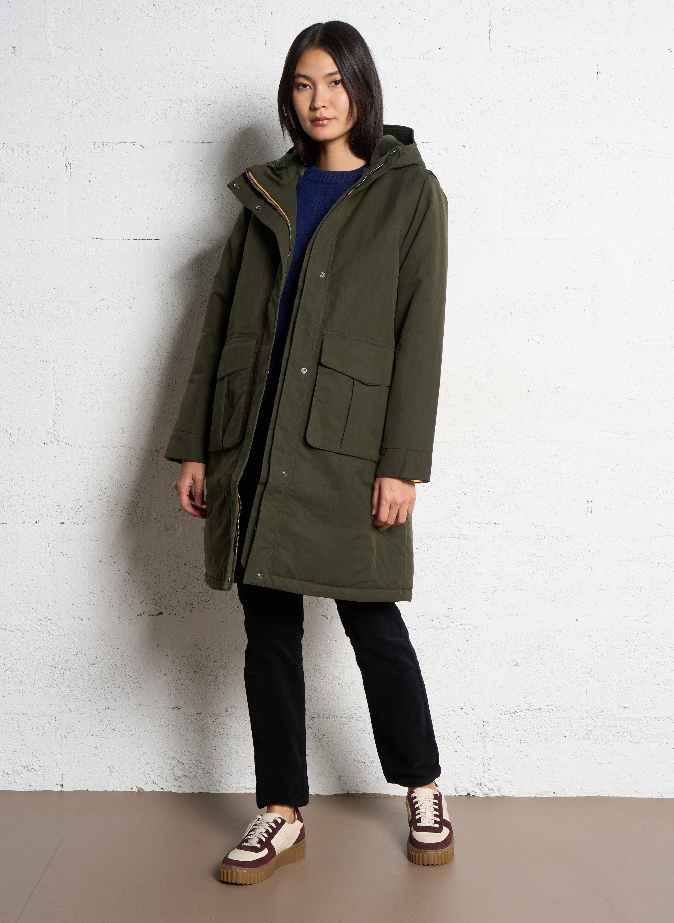 Pantalon slim velours en coton stretch SUD EXPRESS Noir