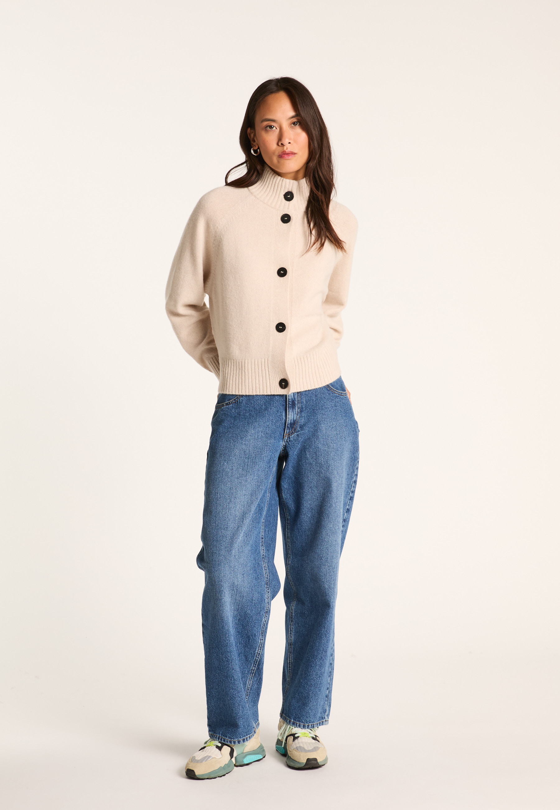 Cashmere blend cardigan MAISON MONTAGUT Blue