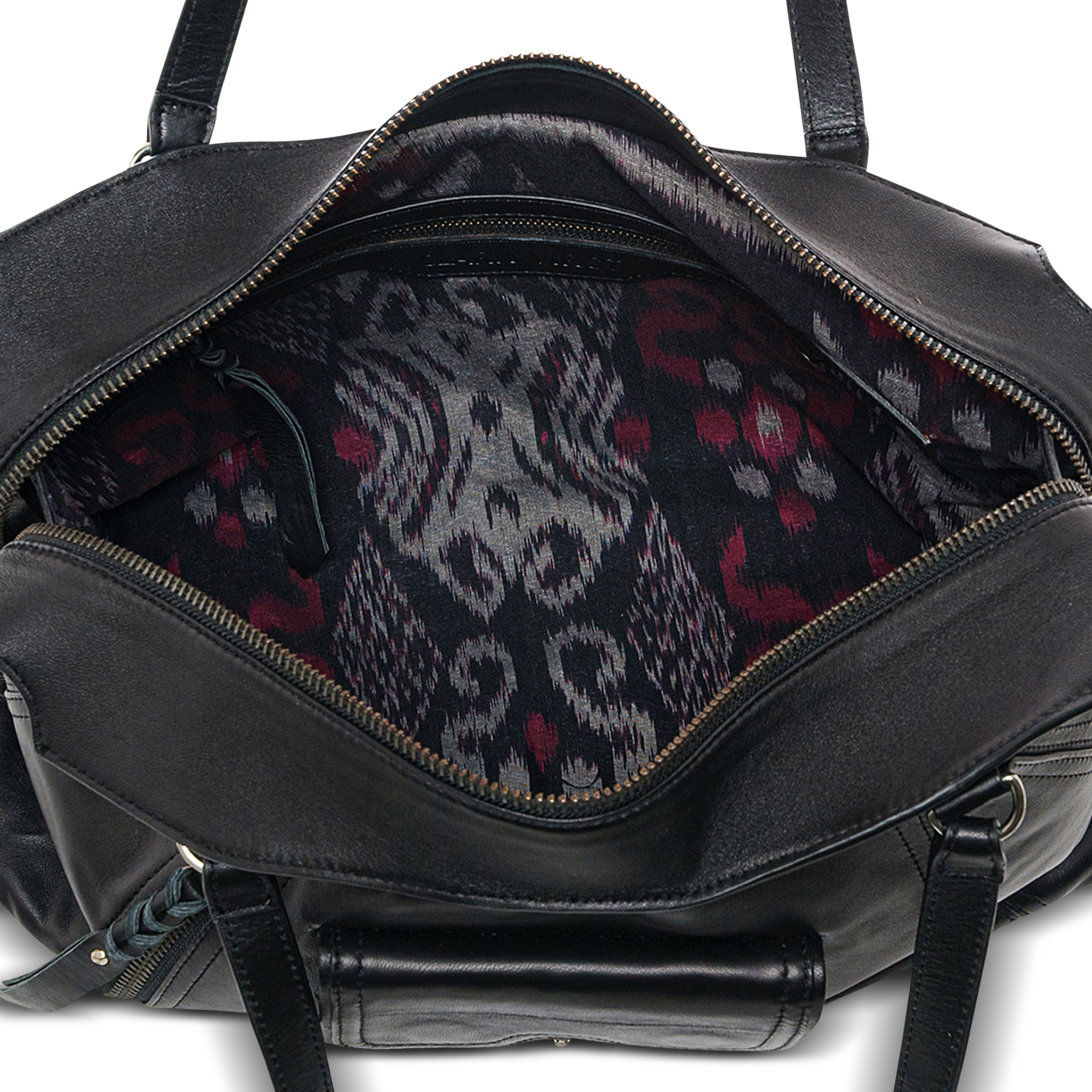 Sac porté épaule en cuir mélangé CLARIS VIROT Noir