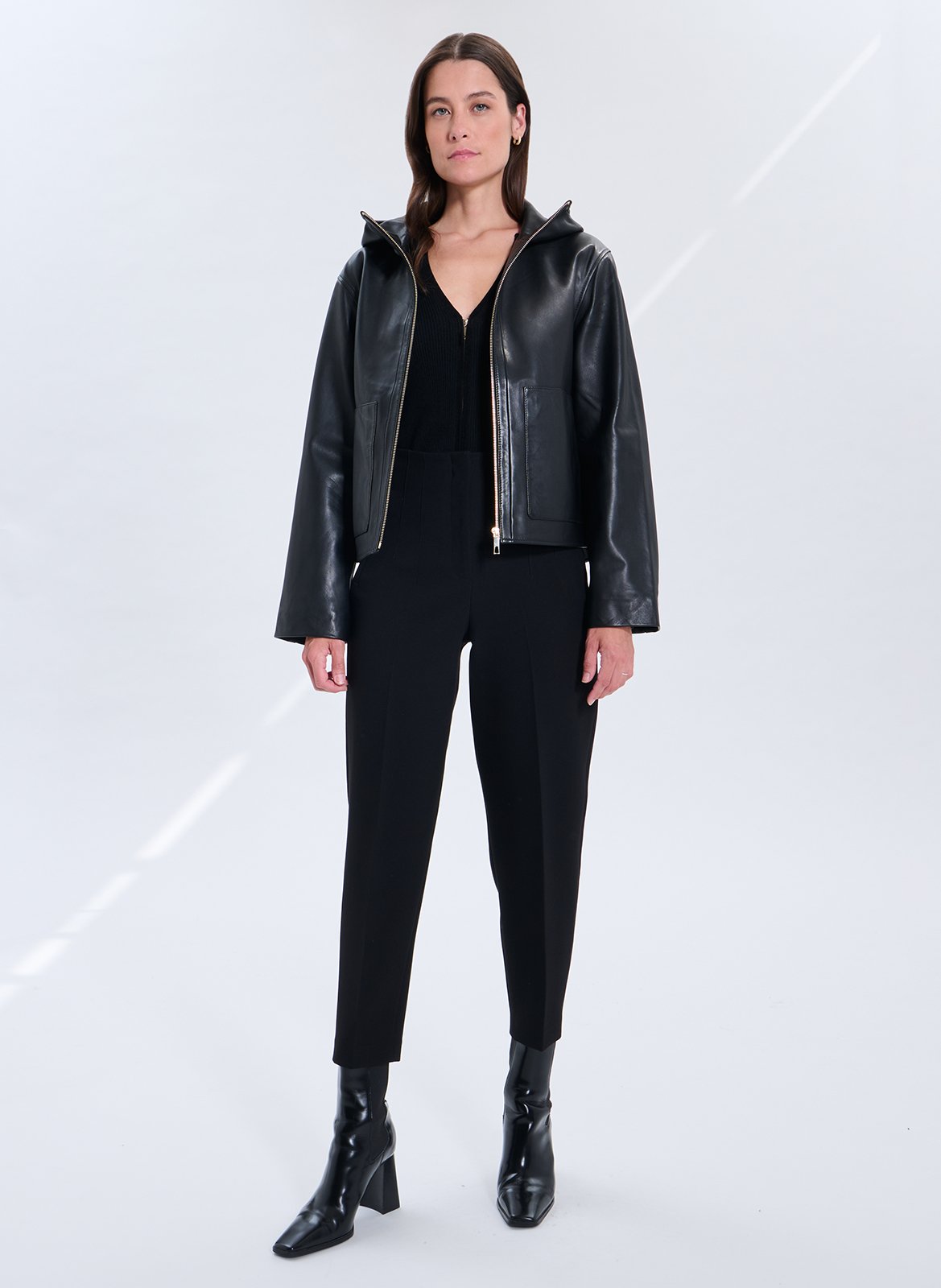 High-waisted plain cigarette pants ZAPA