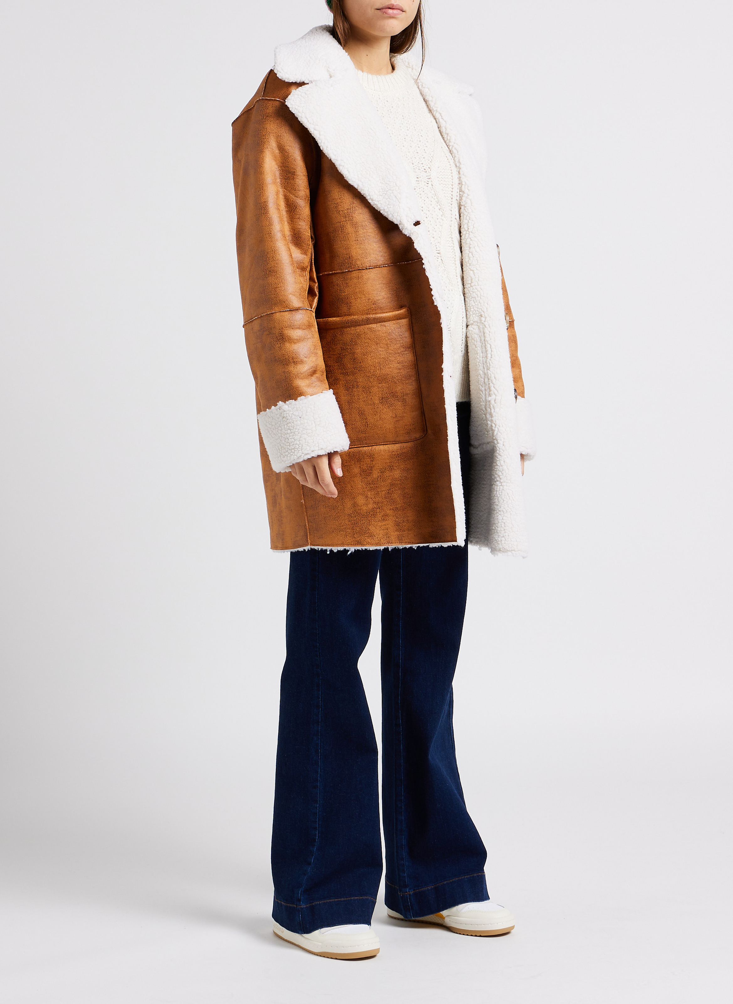 Gebreide trui met ronde hals VILA Wit