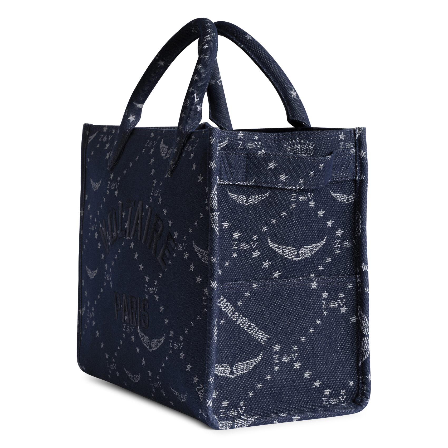 Handtasche aus Baumwolle ZADIG&VOLTAIRE Blau