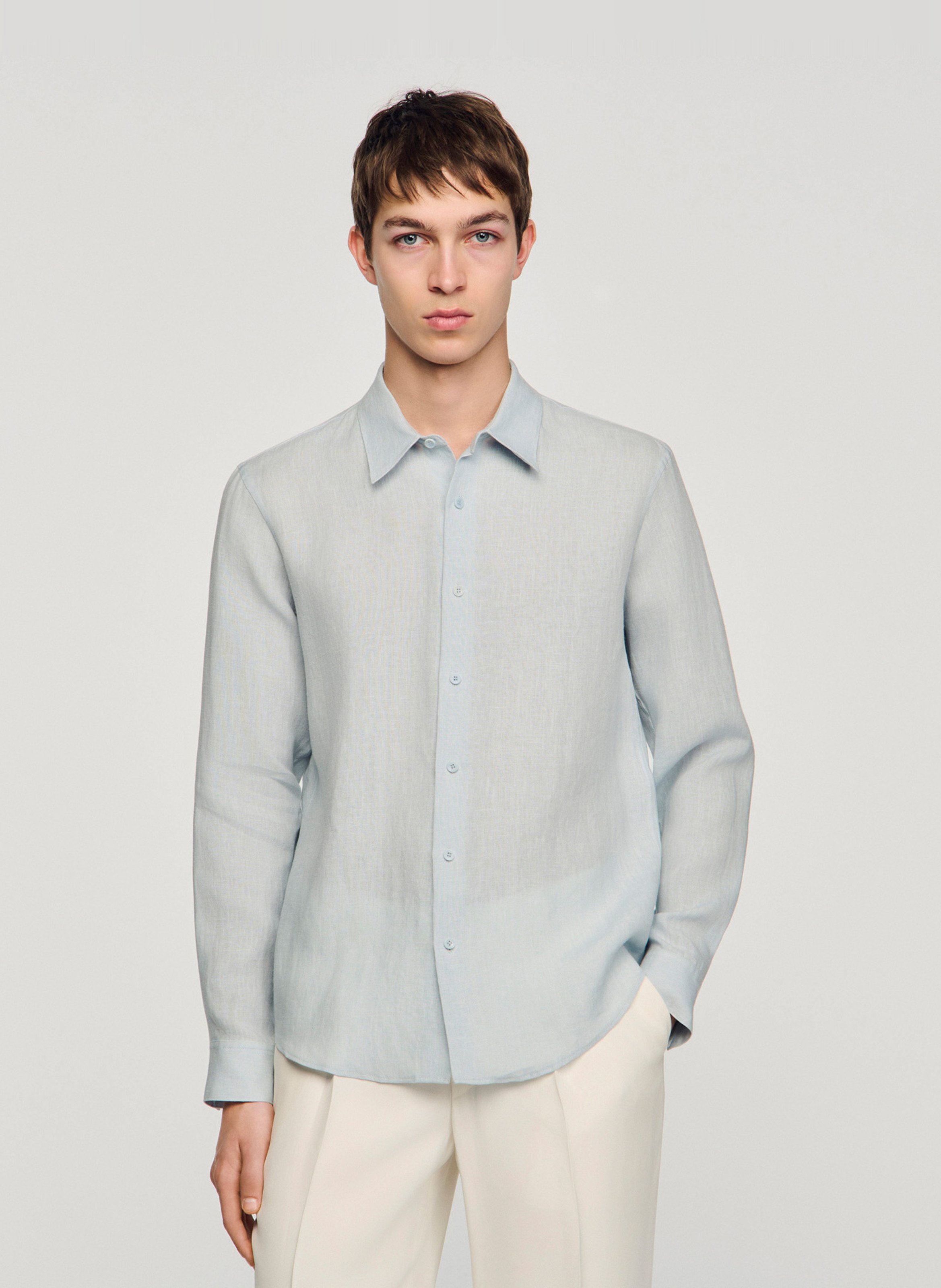 Straight linen shirt SANDRO