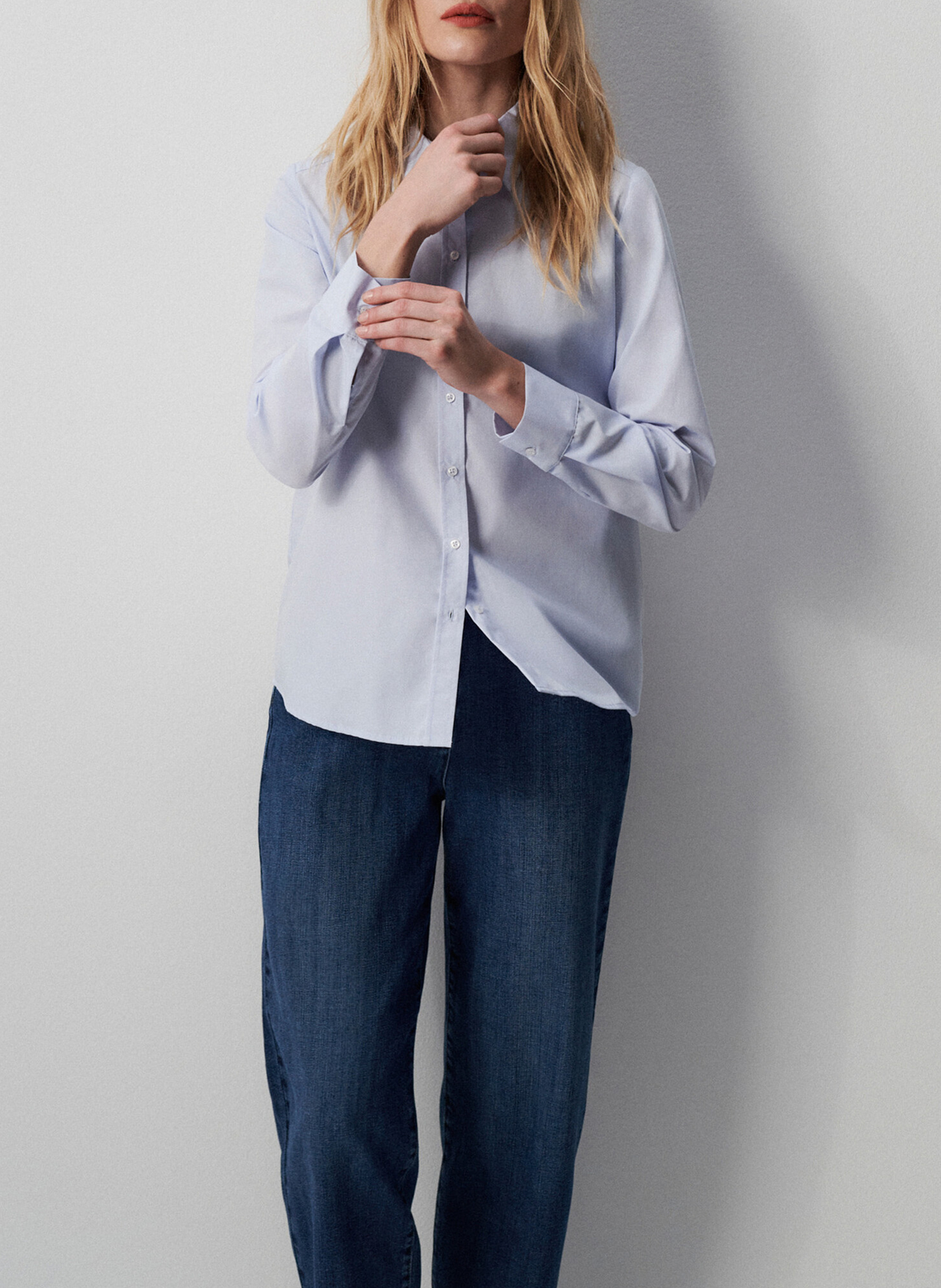 Chemise col classique en coton CAROLL