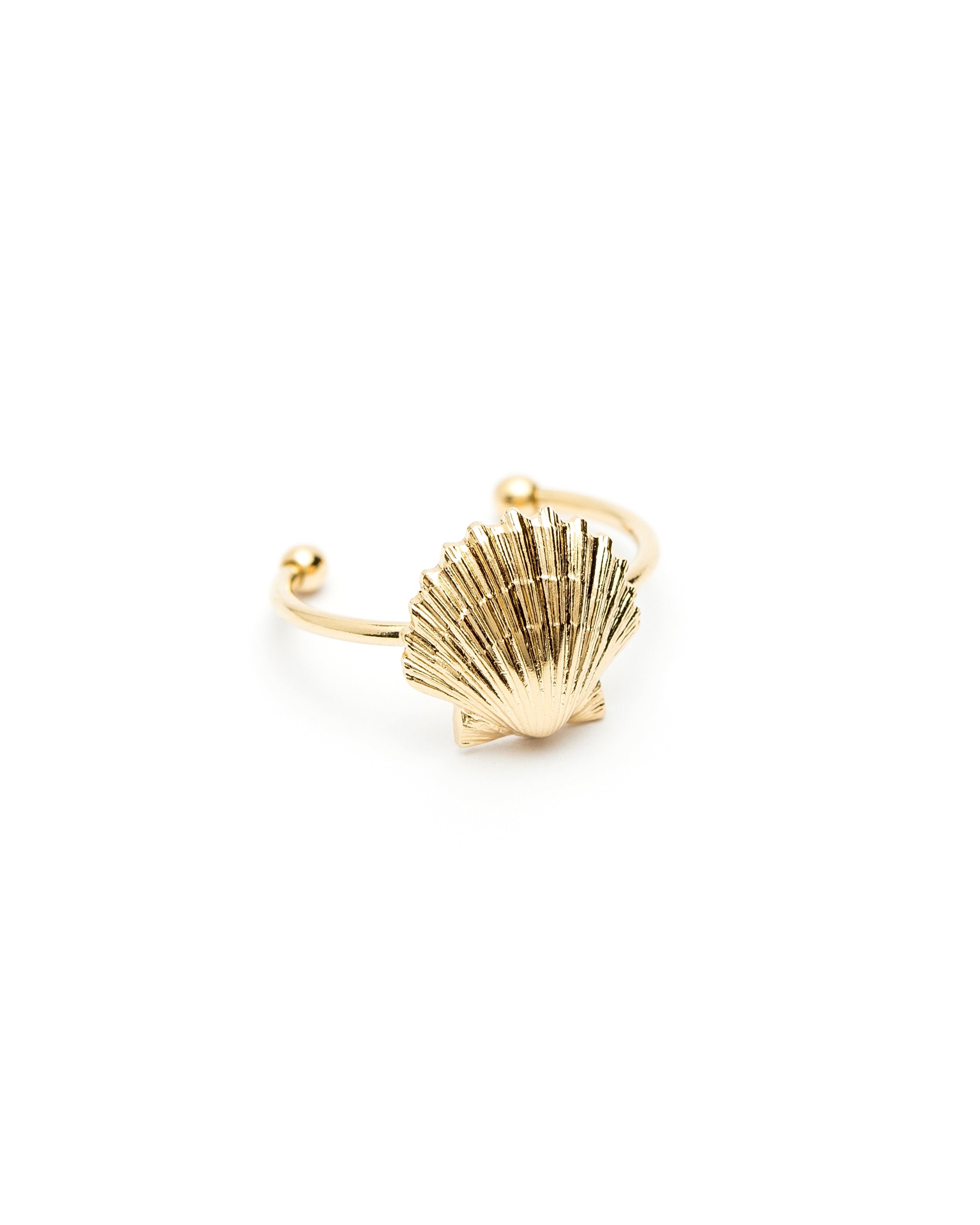 Gold-plated seashell ring GoldenMONSIEUR SIMONE
