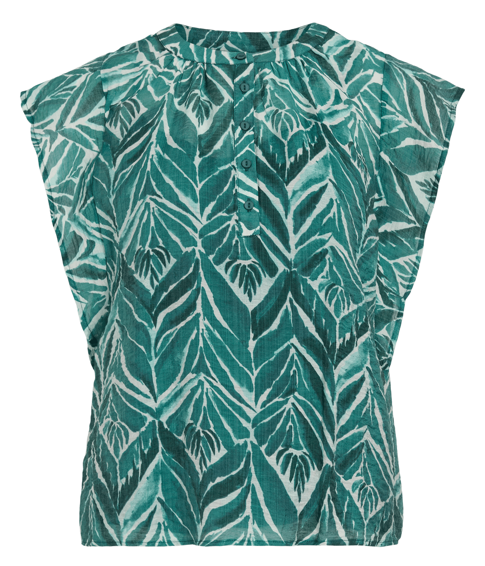 Top col rond imprimé VILA Blue