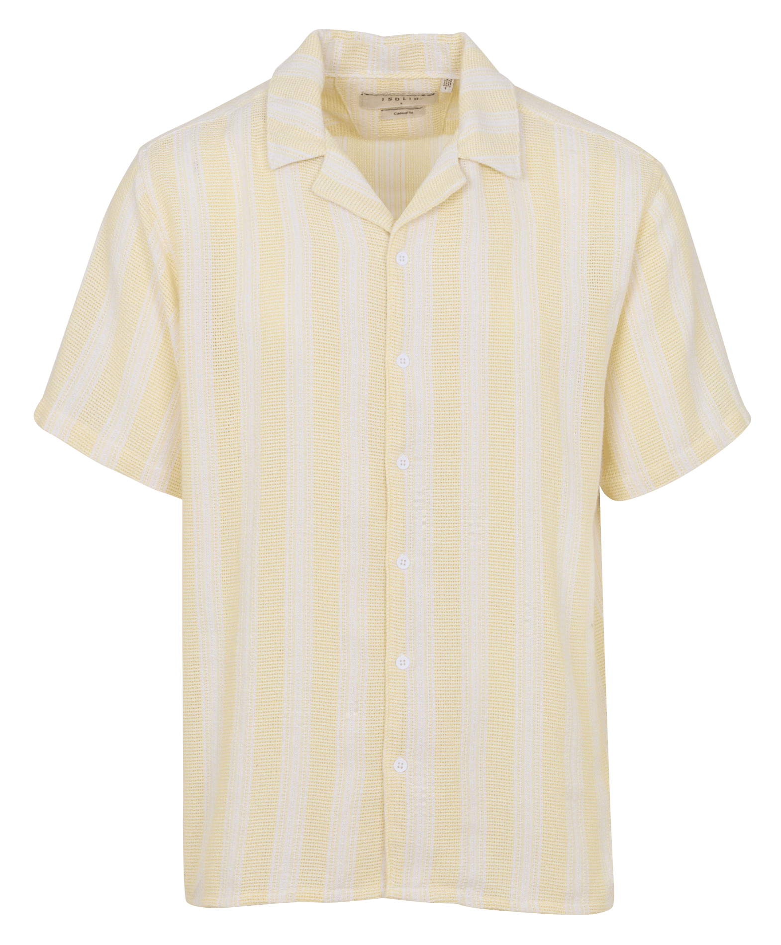 Gerade geschnittene Streifenbluse mit klassischem Kragen SOLID