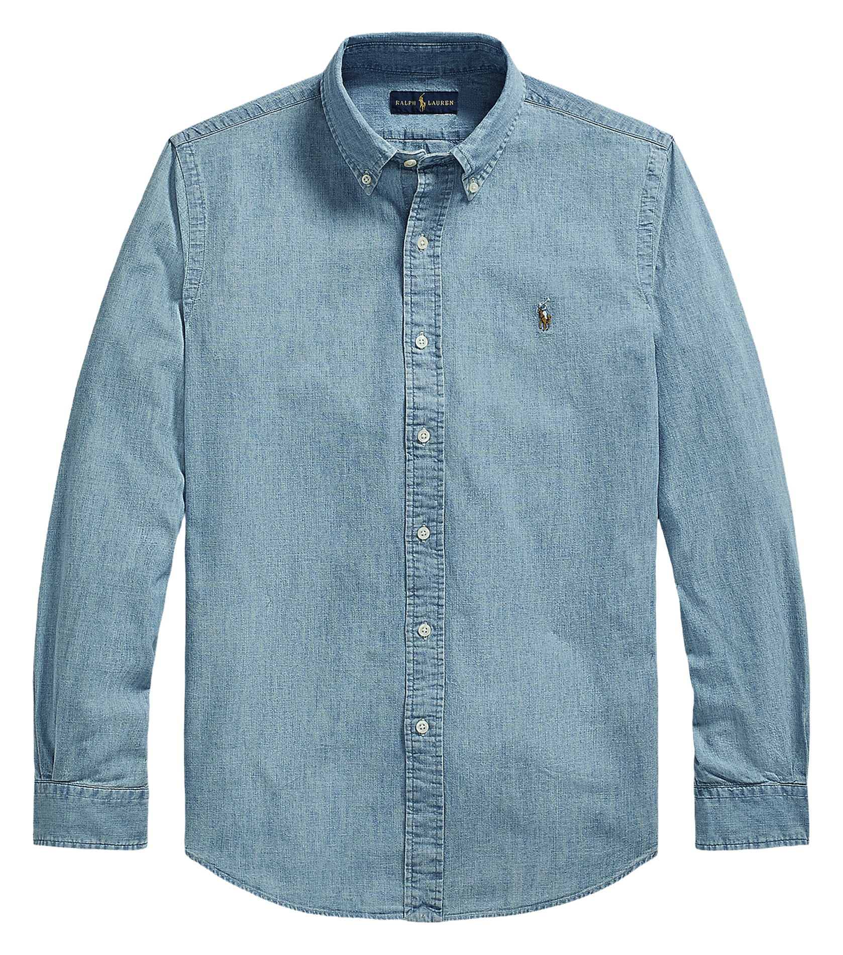 Chemise col américain en coton regular POLO RALPH LAUREN Bleu