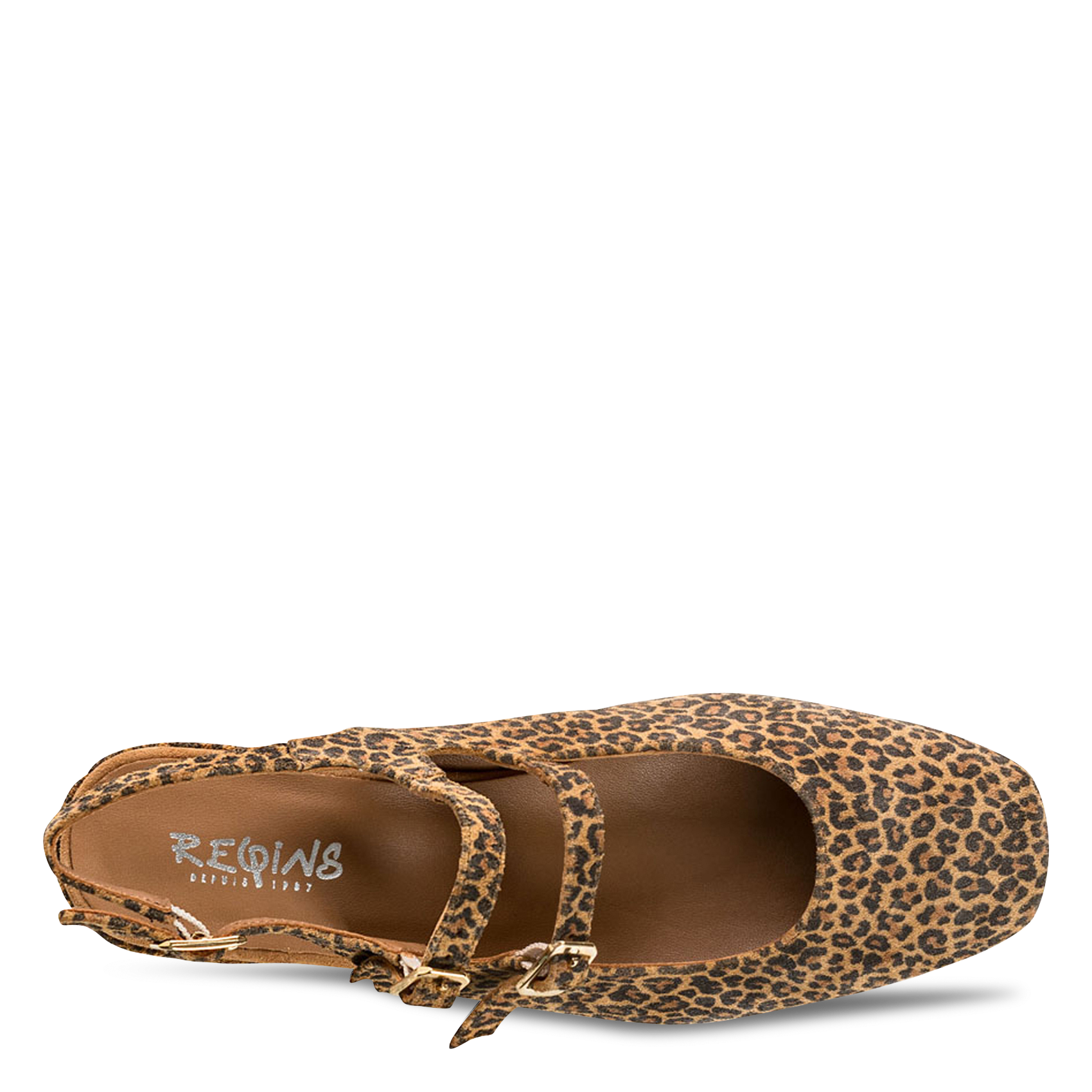 Leather Mary Janes REQINS Brown