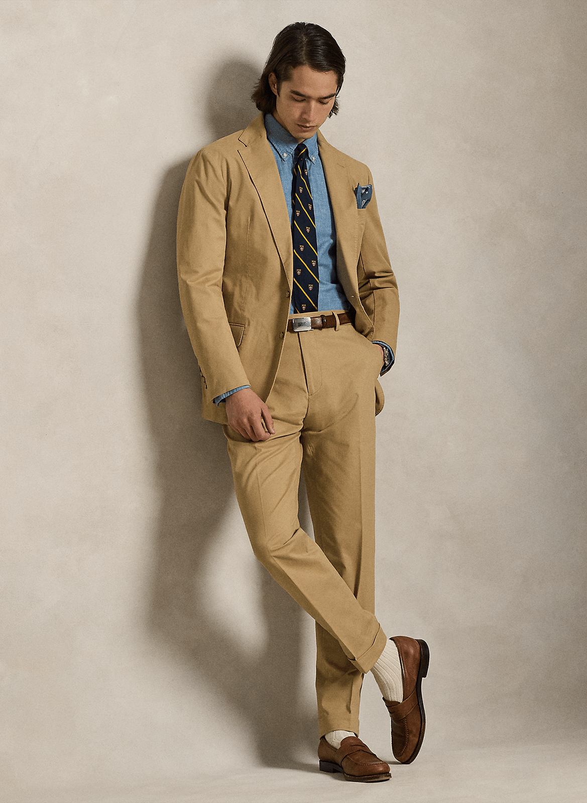 Regular-fit cotton shirt with button-down collar POLO RALPH LAUREN Blue