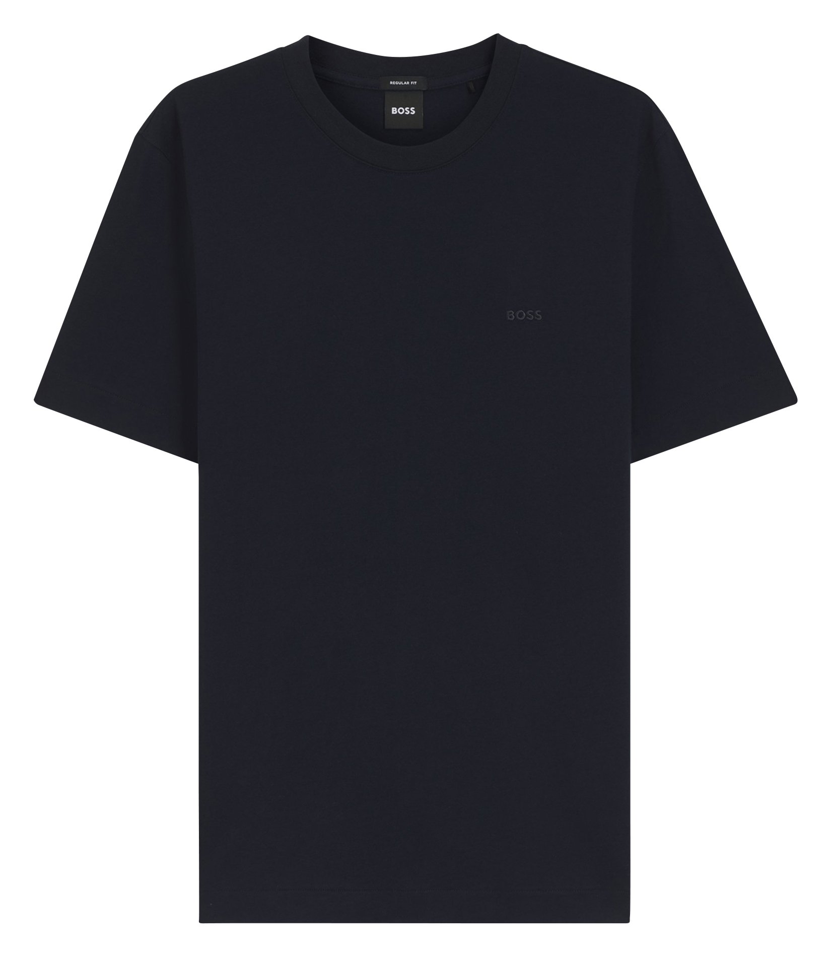 Round-neck cotton T-shirt BOSS Blue