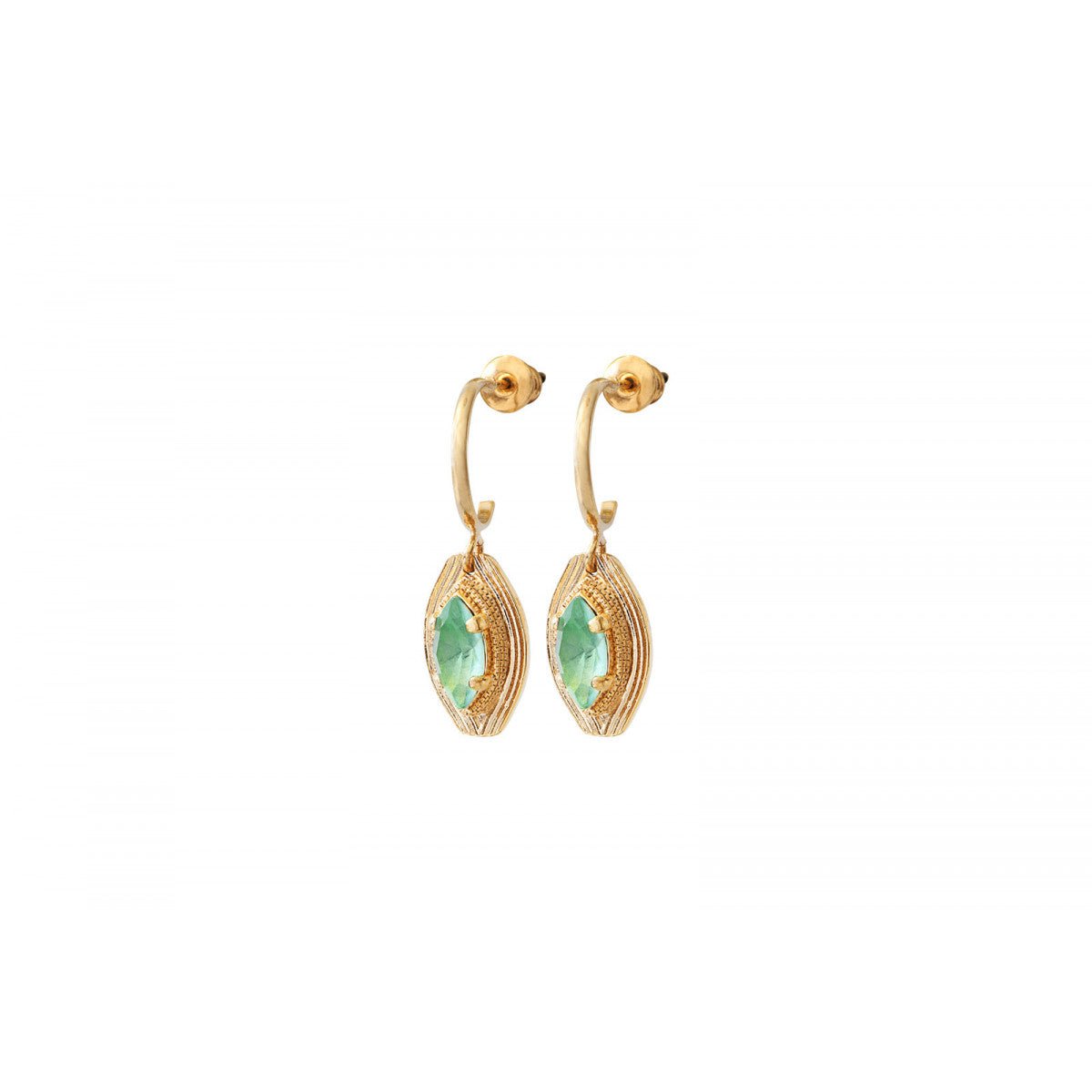 Hoop earrings SATELLITE PARIS Green