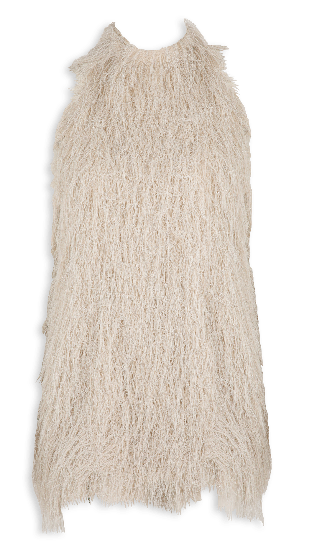 Short dress in frayed fabric LIU JO Beige