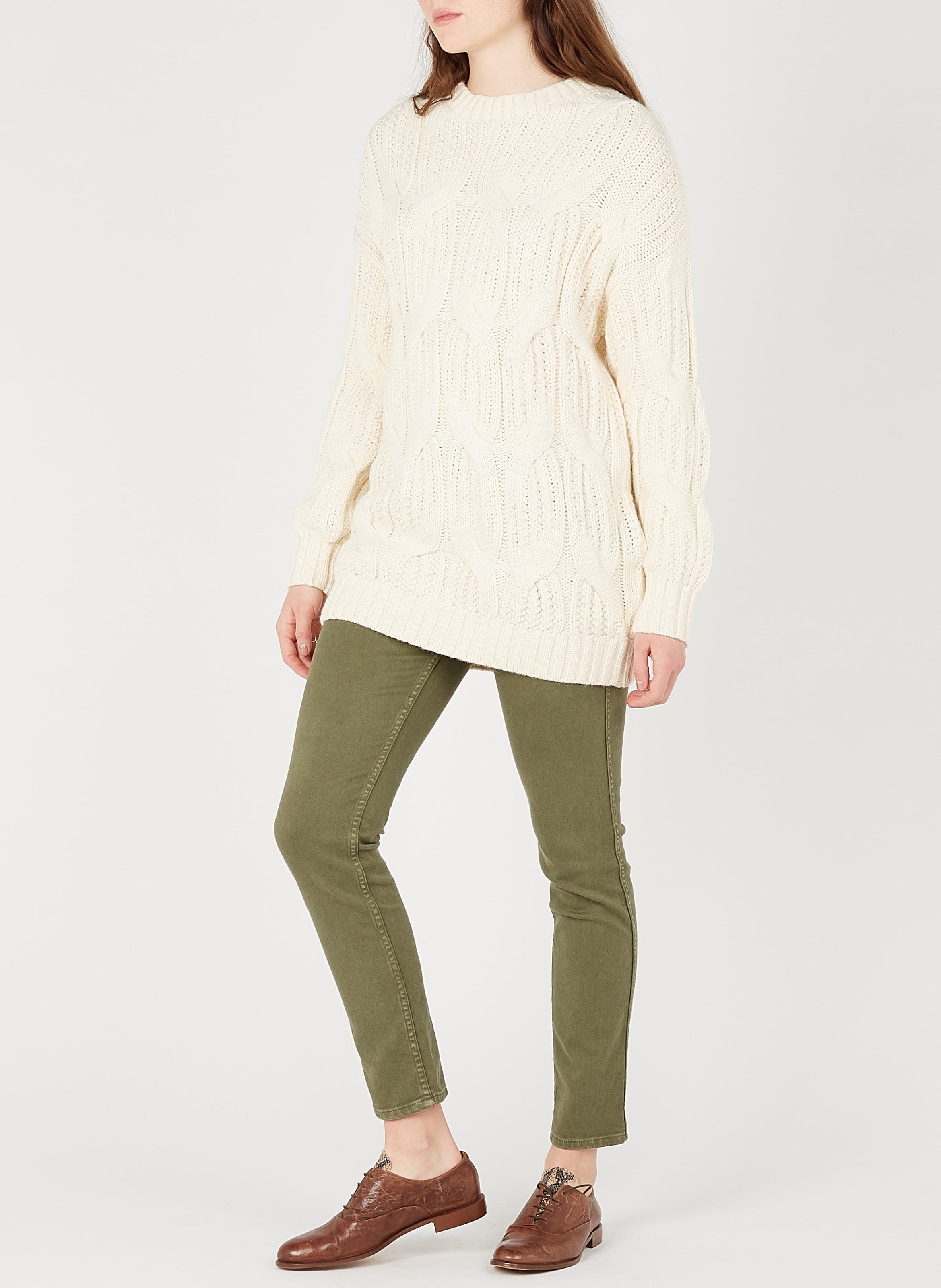 Vaquero slim de mezcla de algodón ACQUAVERDE Verde