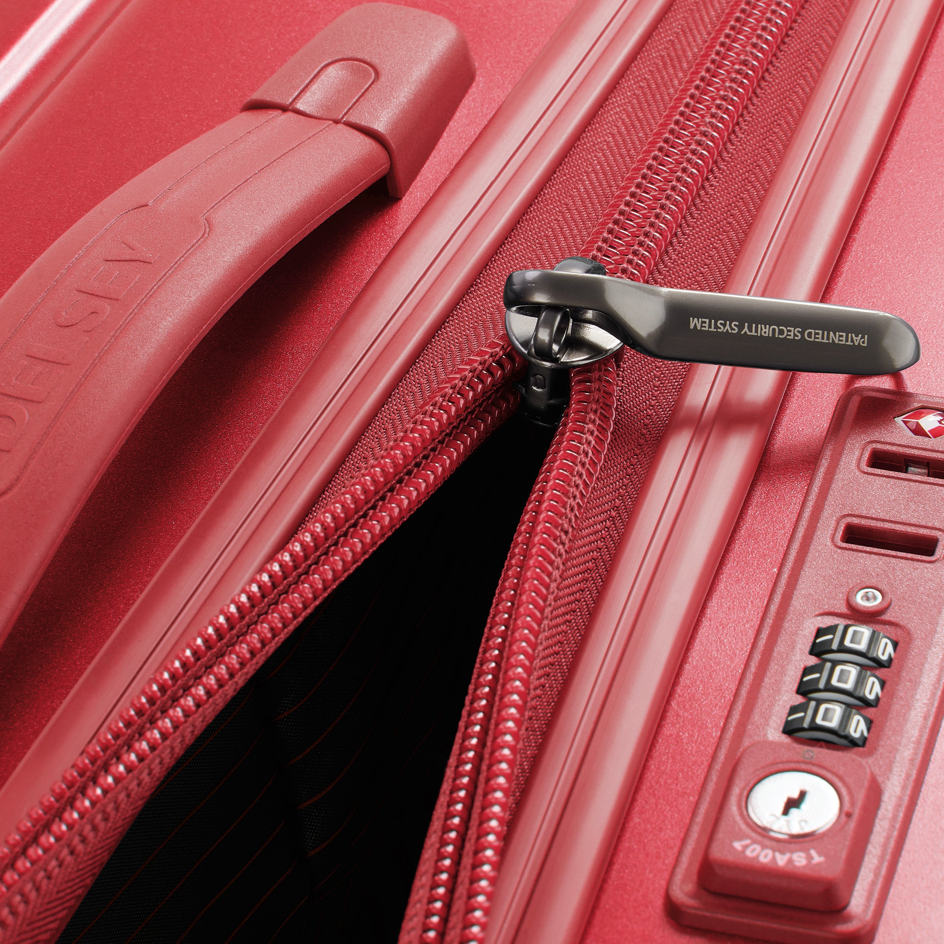 Rigid cabin suitcase DELSEY PARIS Red