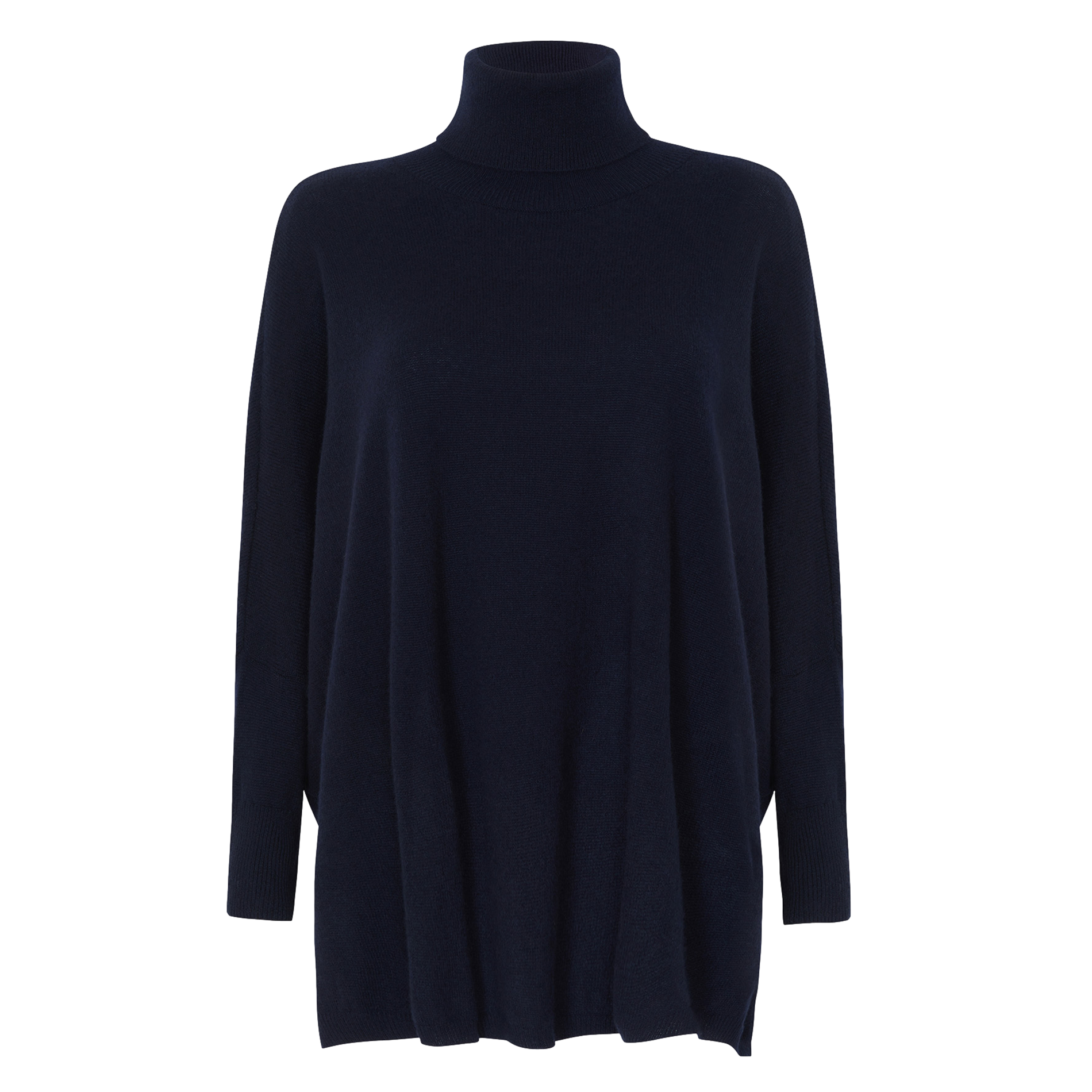 Pull col roulé en cachemire Bleu