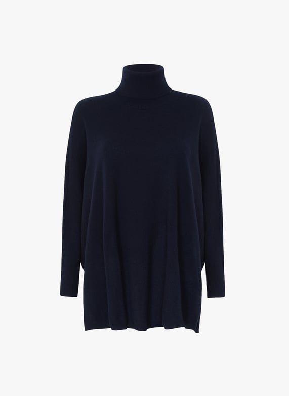 Rollkragenpullover Marine Pullover Damen Rollkragenpullover Aus