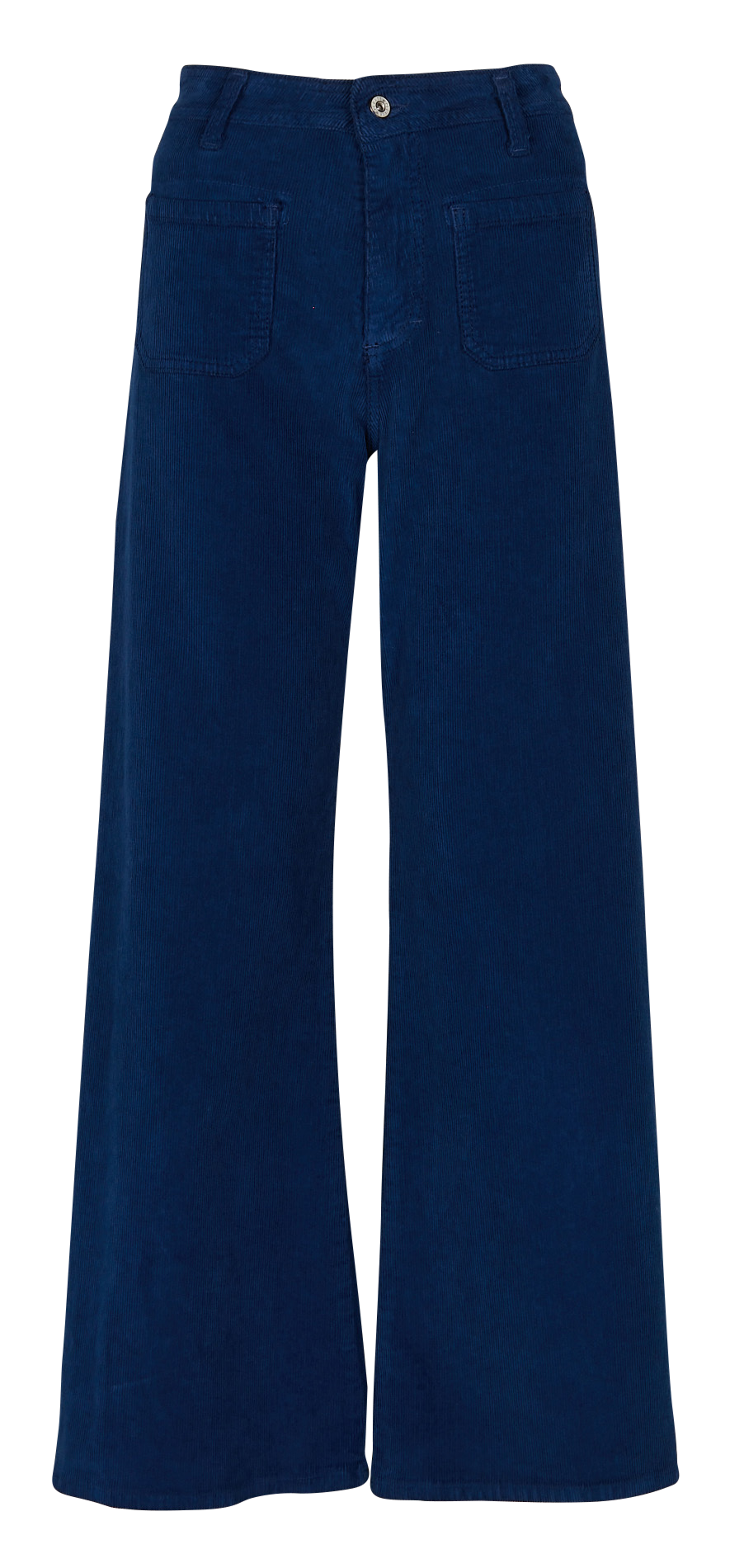 Broek met wijd uitlopende pijpen | katoenblend PLEASE