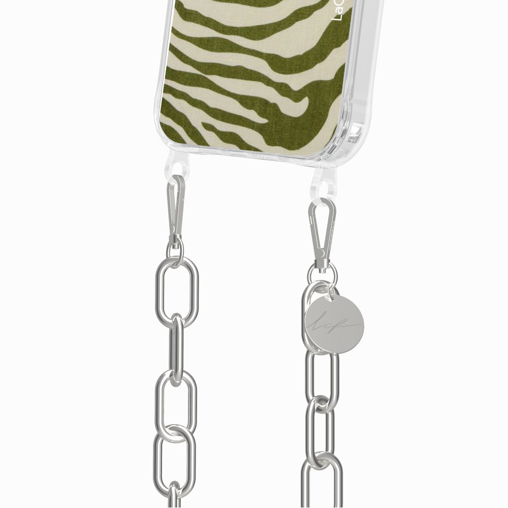 Zebra phone case with rings for iPhone 15 pro LA COQUE FRANCAISE Green