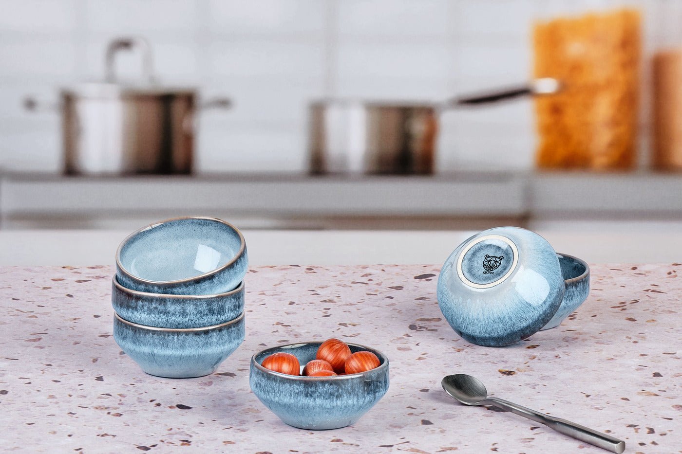 Bol en grès - 6 pièces BJORN Bleu