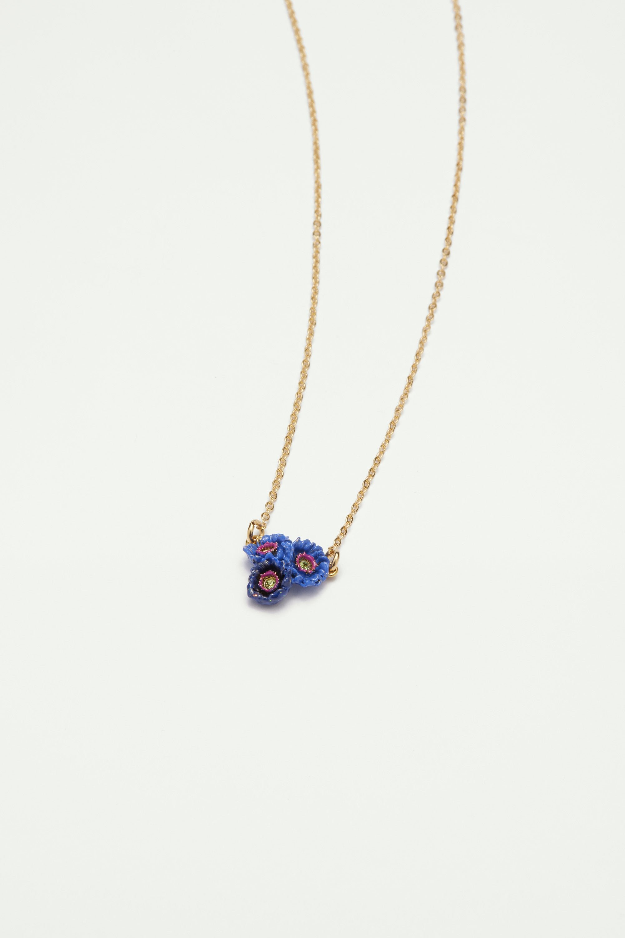 Anemone flower pendant necklace LES NEREIDES Multicolored