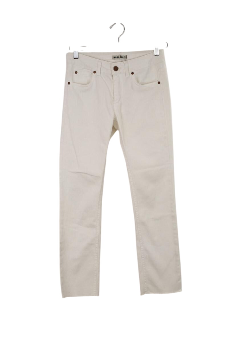 Cotton straight jeans ACNE STUDIOS - Seconde Main White