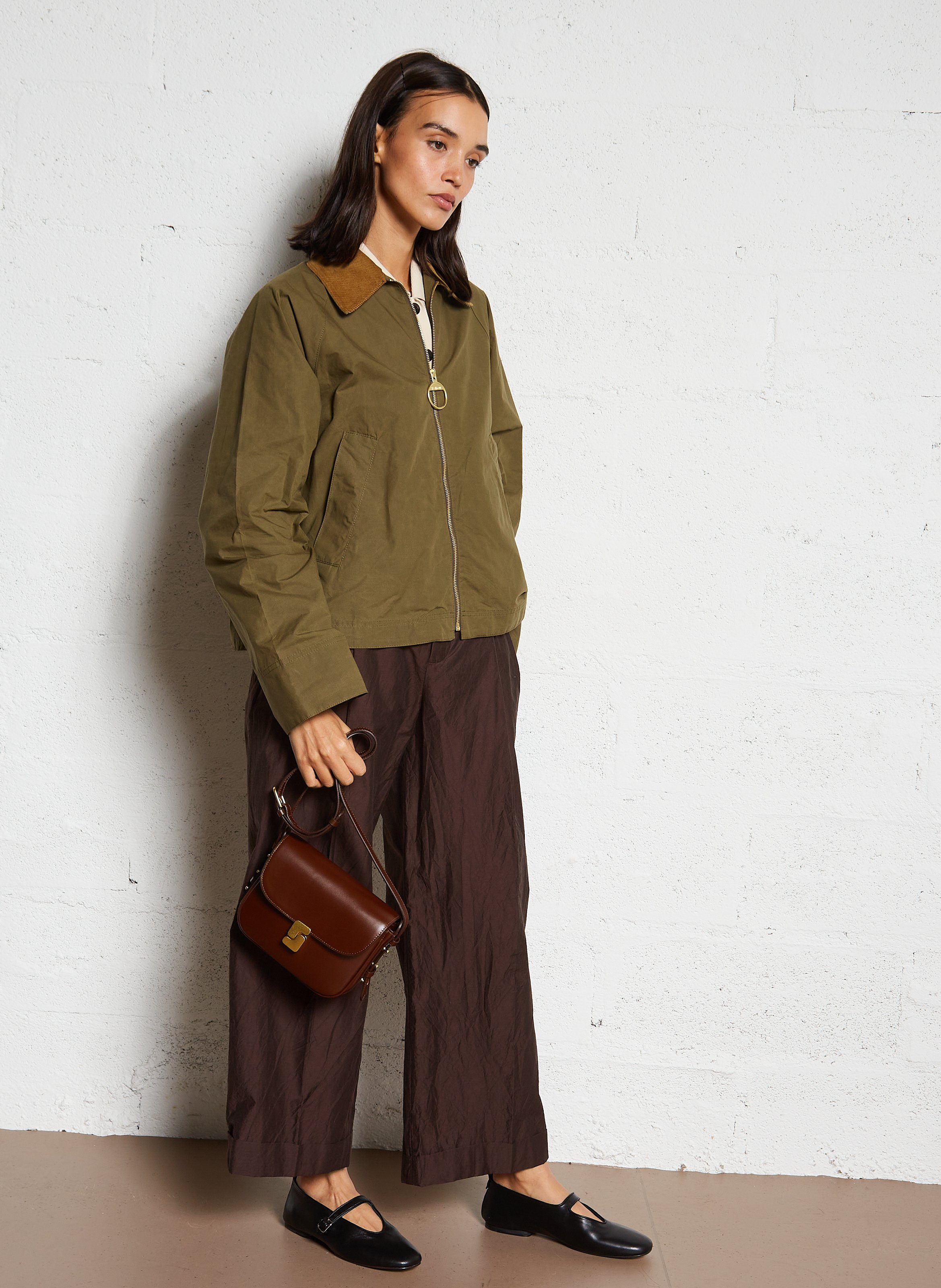 Sac bandoulière en cuir SOEUR Marron